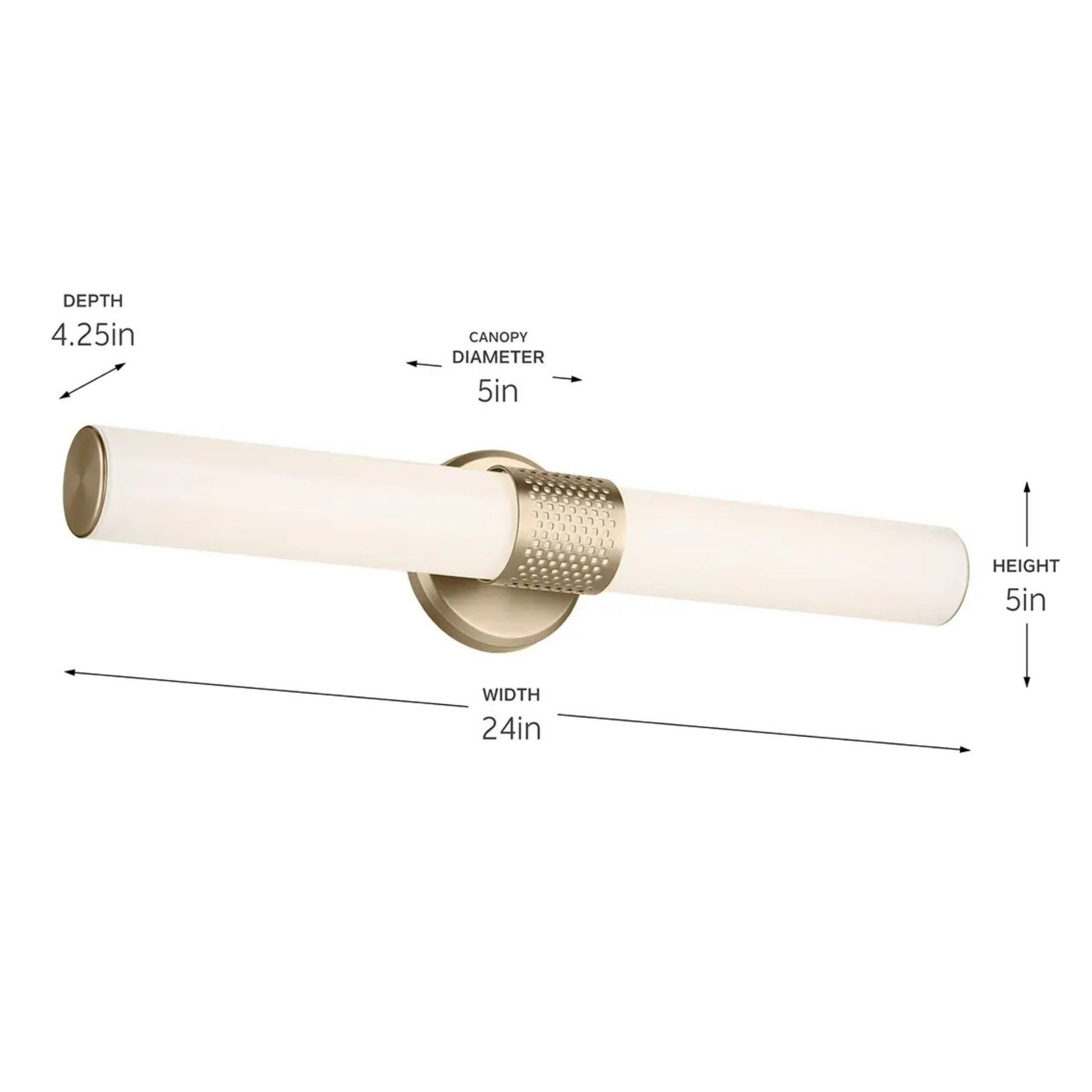 Kichler Lighting - Sashi 24" LED Bath Bar, Champagne Bronze Finish | Bees Lighting