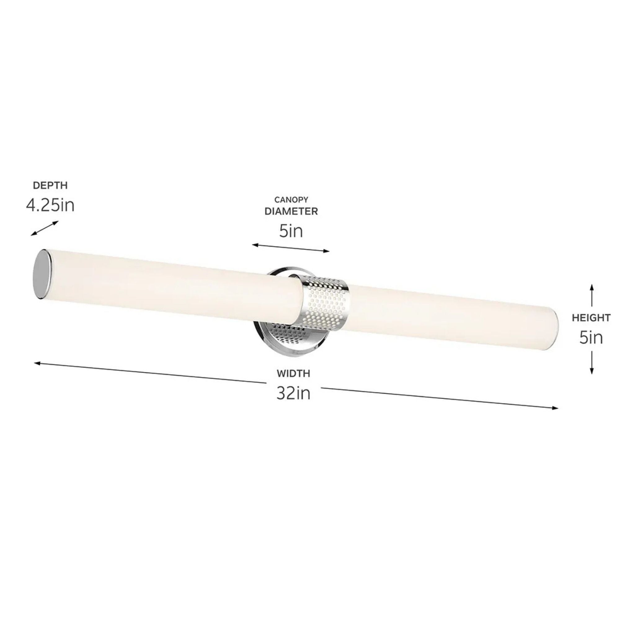 Sashi 32" LED Bath Bar, Chrome Finish