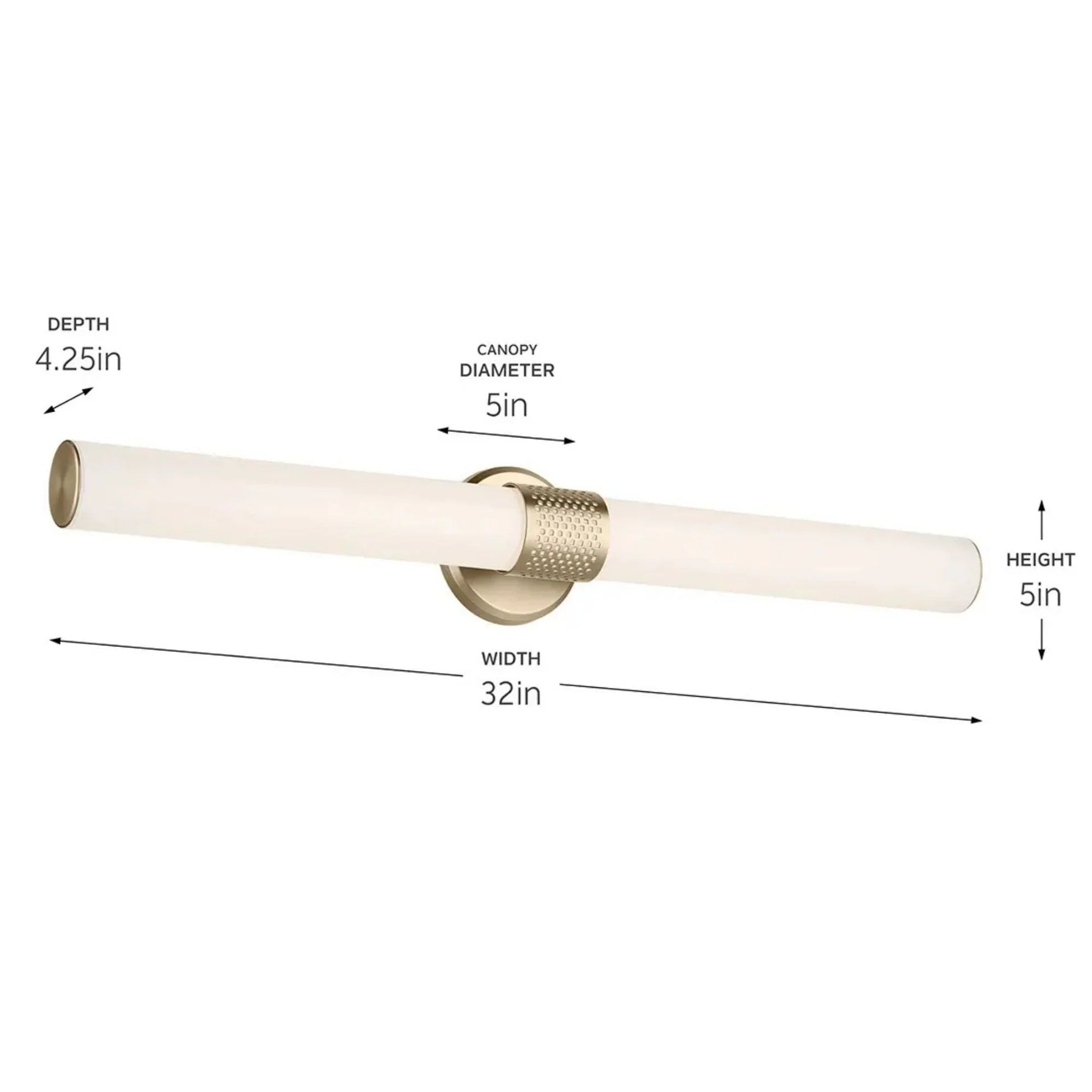Kichler Lighting - Sashi 32" LED Bath Bar, Champagne Bronze Finish | Bees Lighting