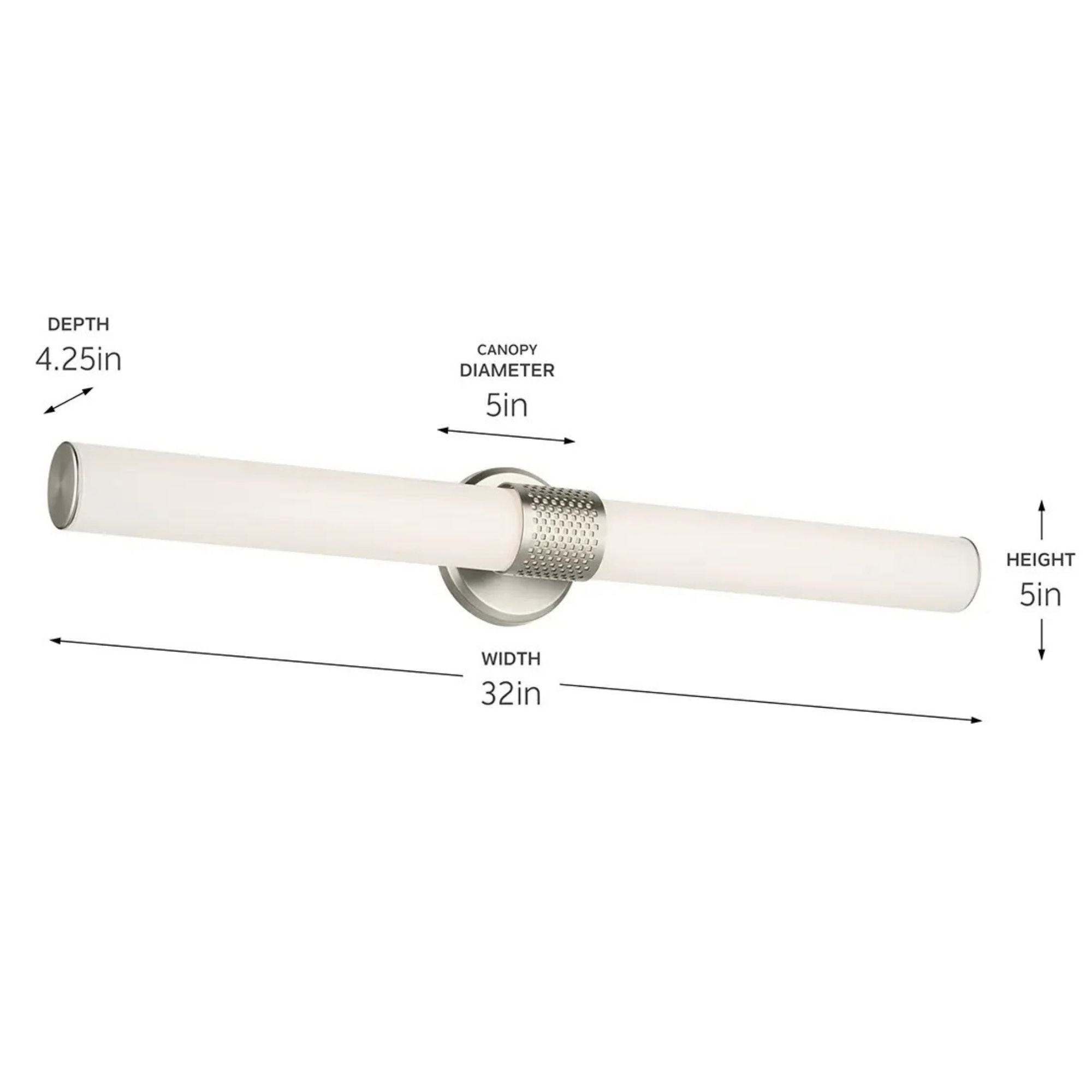 Sashi 32" LED Bath Bar, Brushed Nickel Finish