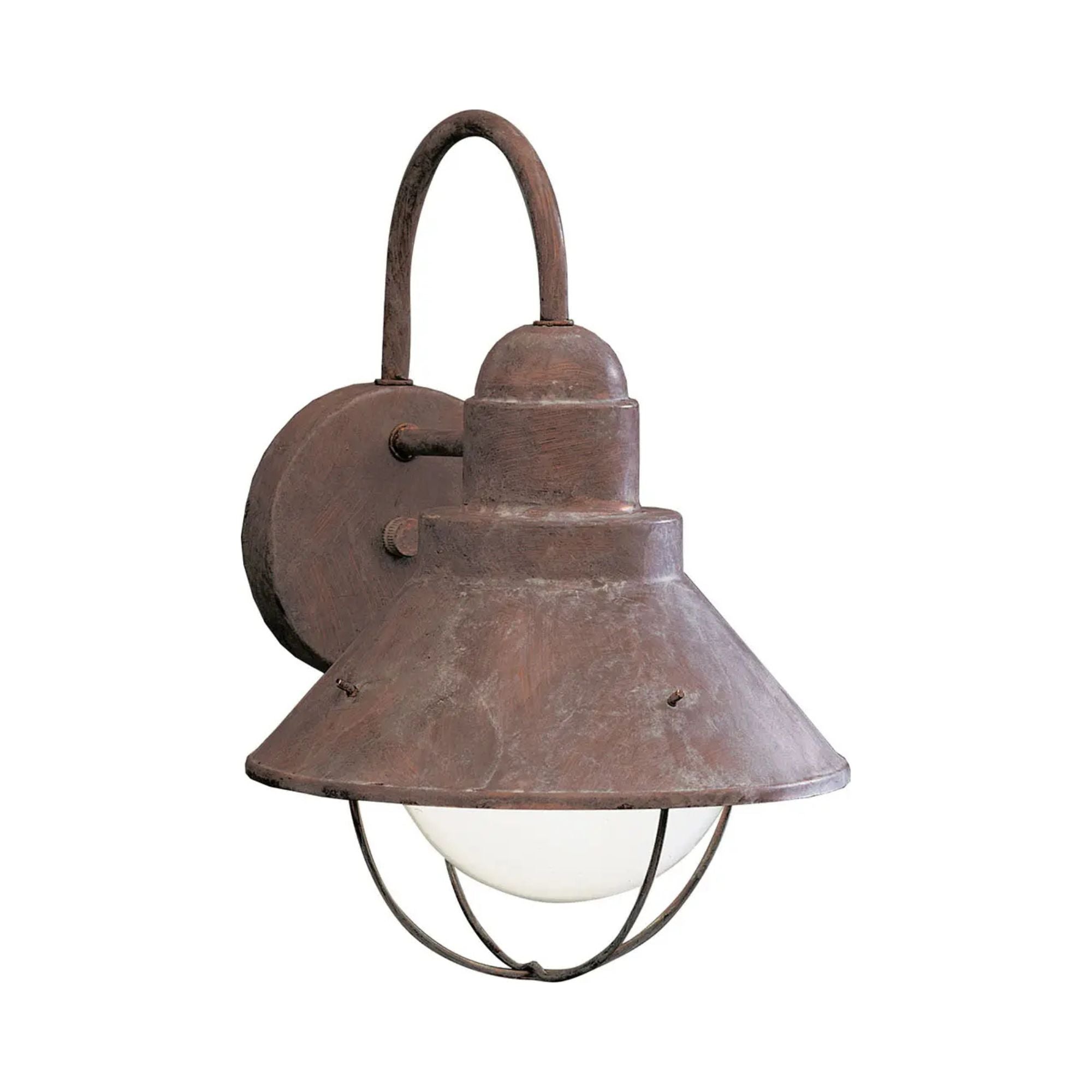 Seaside 12" Outdoor Wall Light, Olde Brick Finish