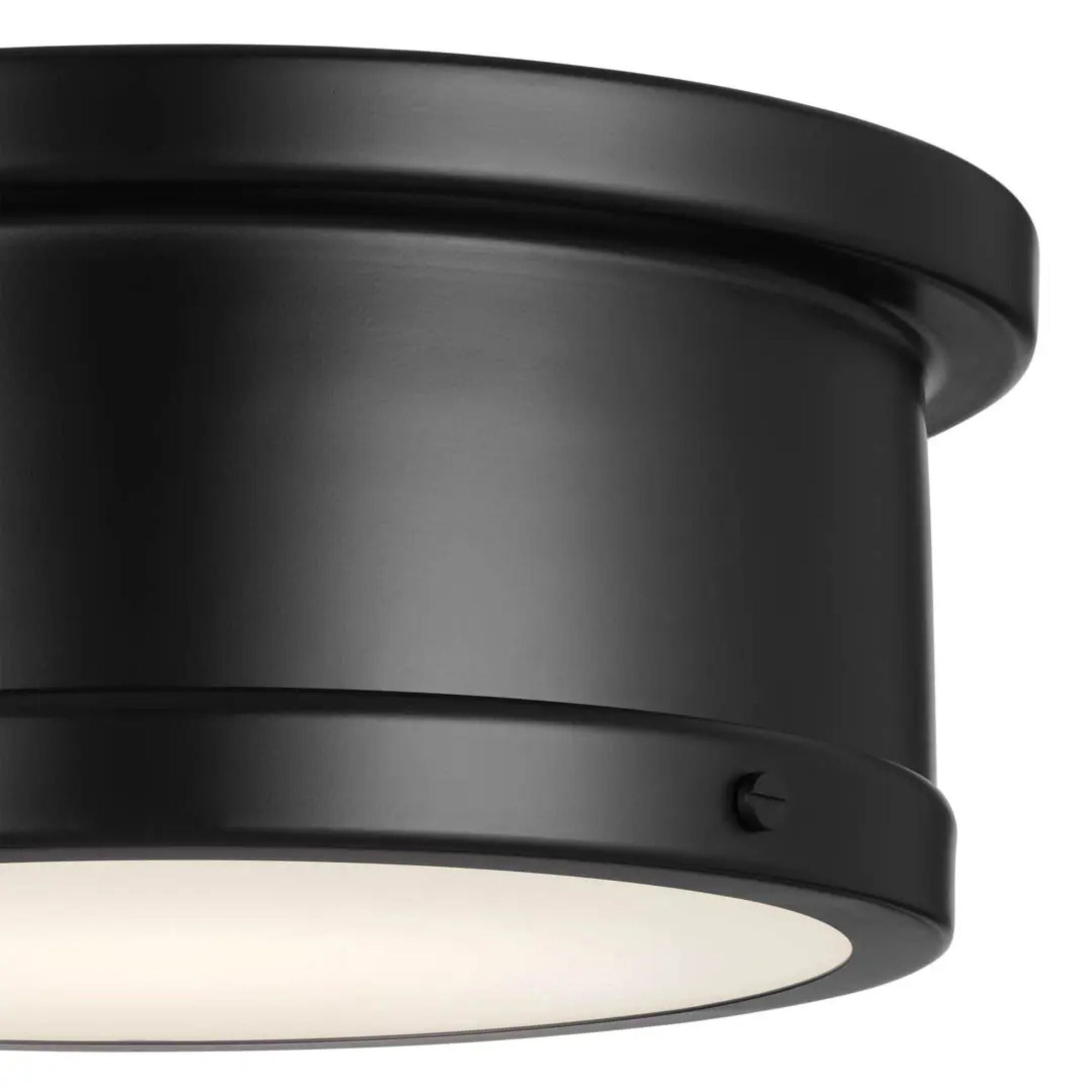 Serca 14" 2-Light Flush Mount, Black Finish