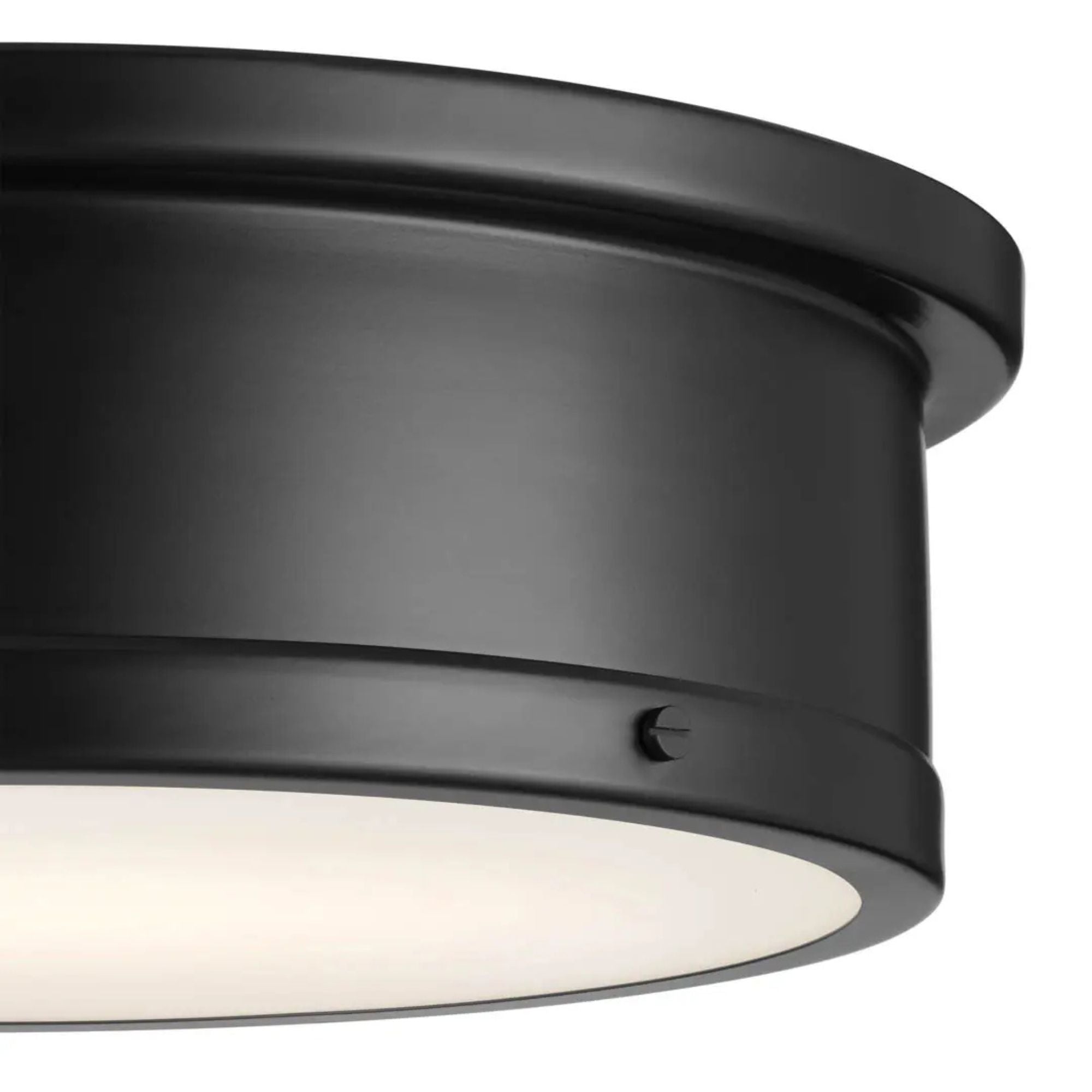 Serca 18" 3-Light Flush Mount, Black Finish