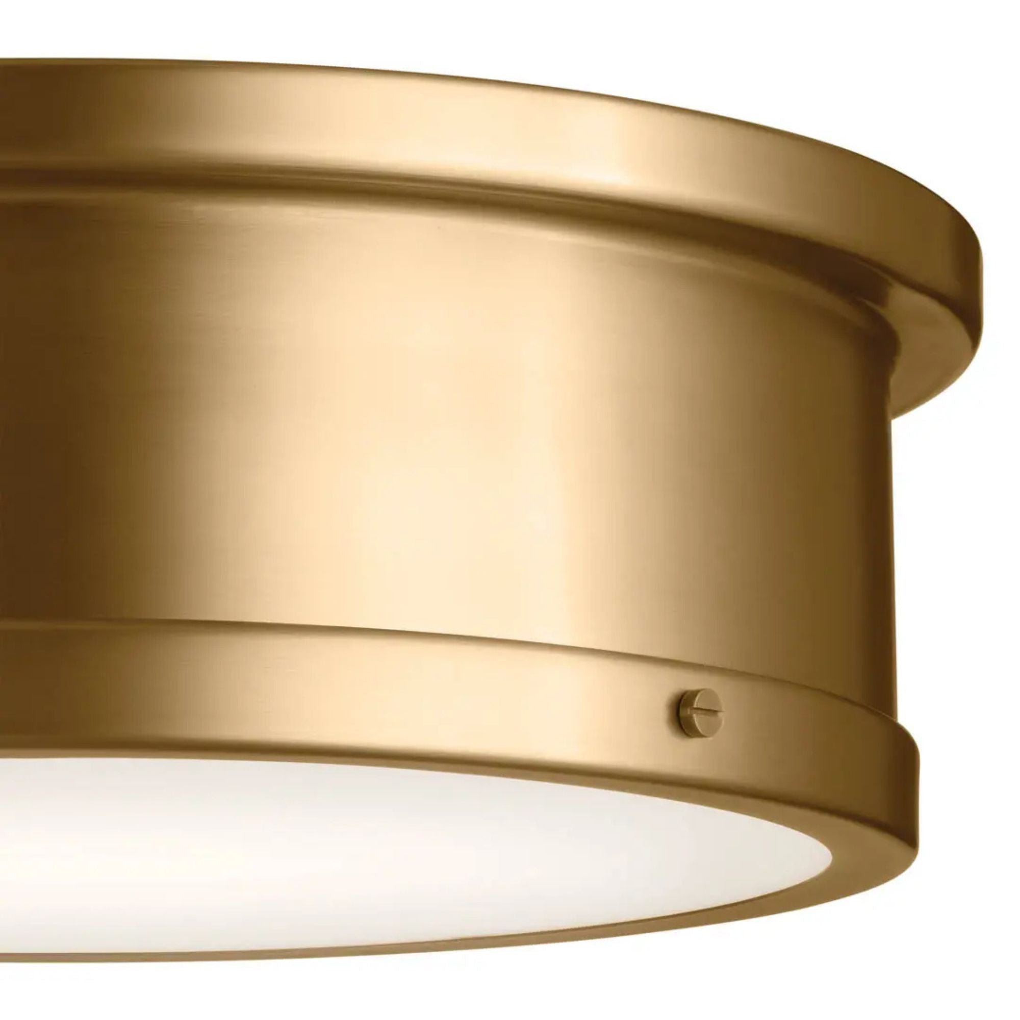 Serca 18" 3-Light Flush Mount, Brushed Natural Brass Finish