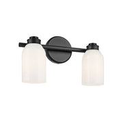 Kichler Lighting - Shae 15" 2-Light Bath Vanity Light, Black Finish | Bees Lighting