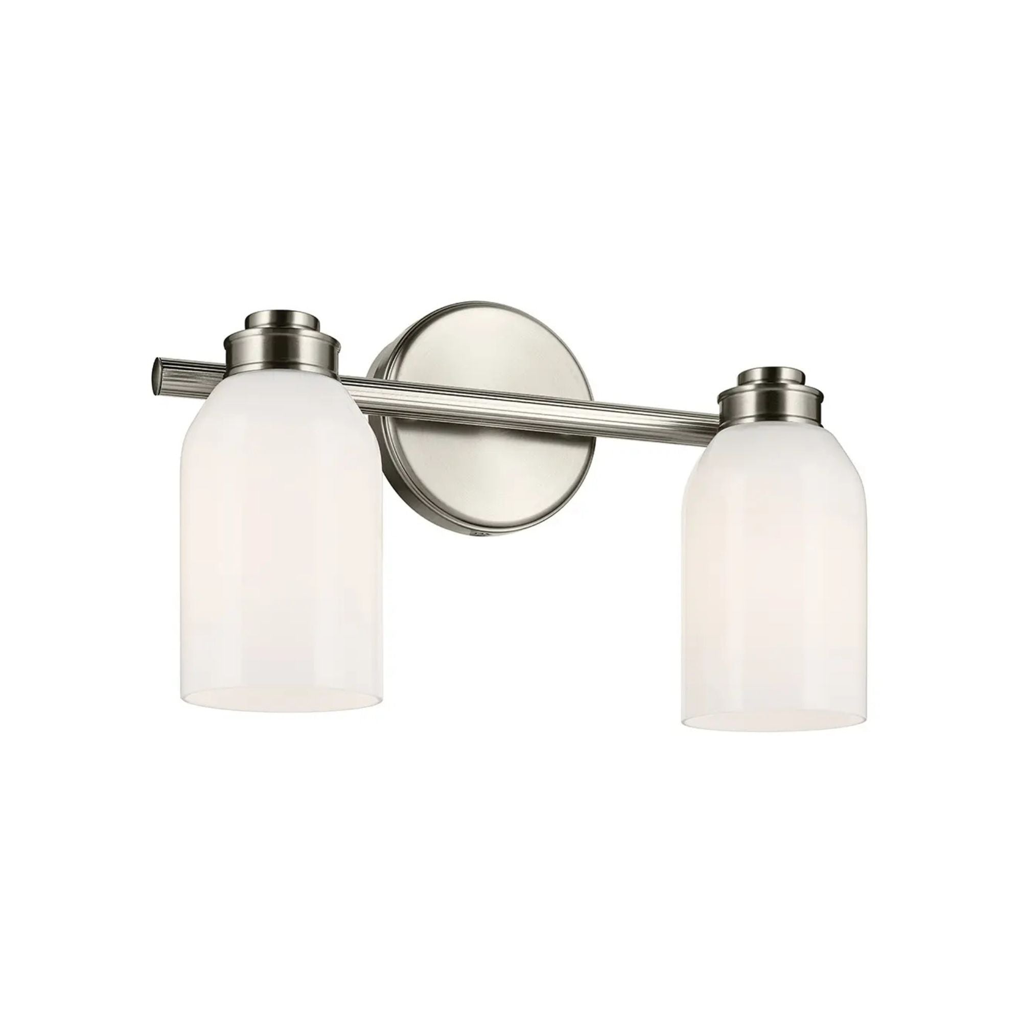 Shae 15" 2-Light Bath Vanity Light, Brushed Nickel Finish