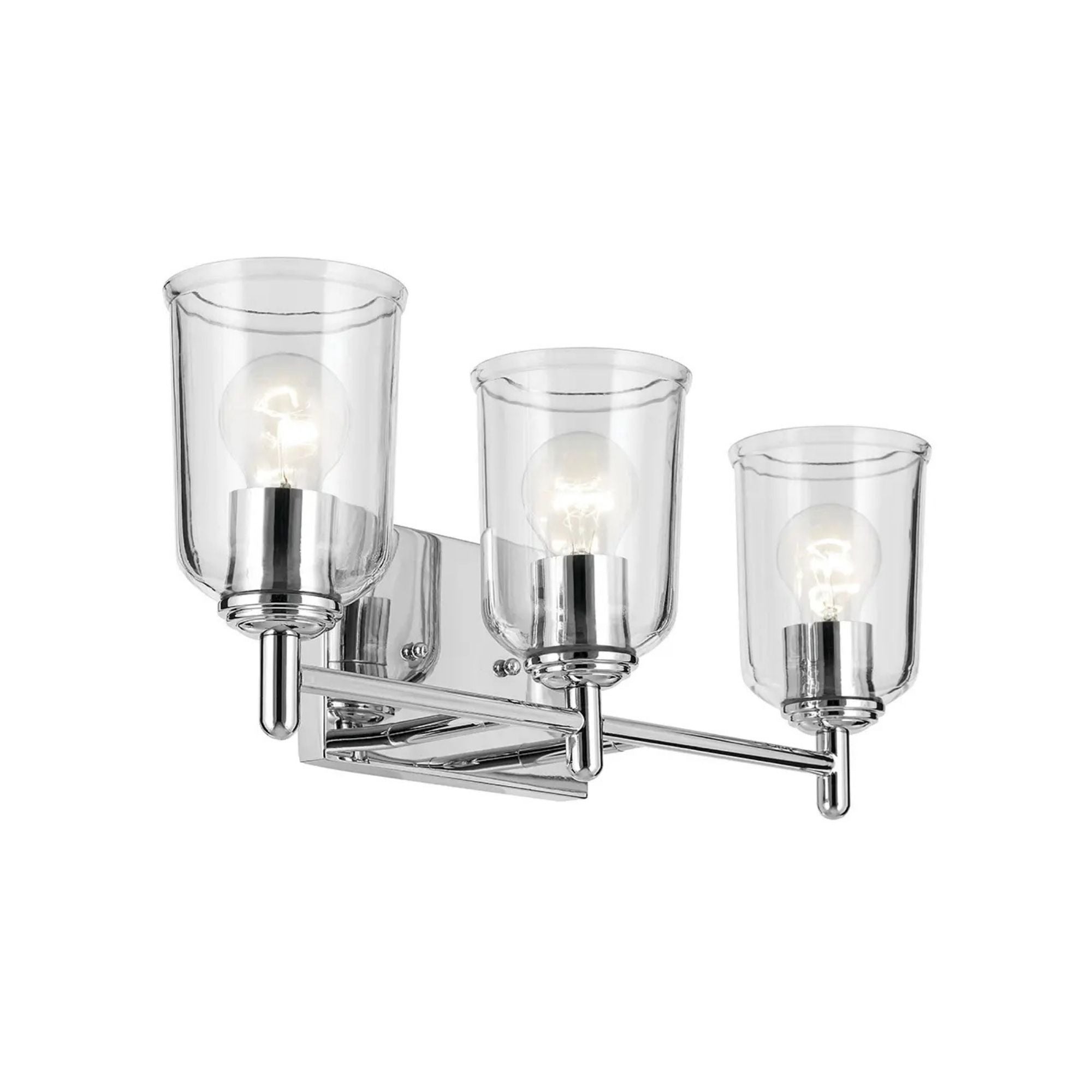 Shailene 21" 3-Light Bath Vanity Light, Chrome Finish, Clear Glass