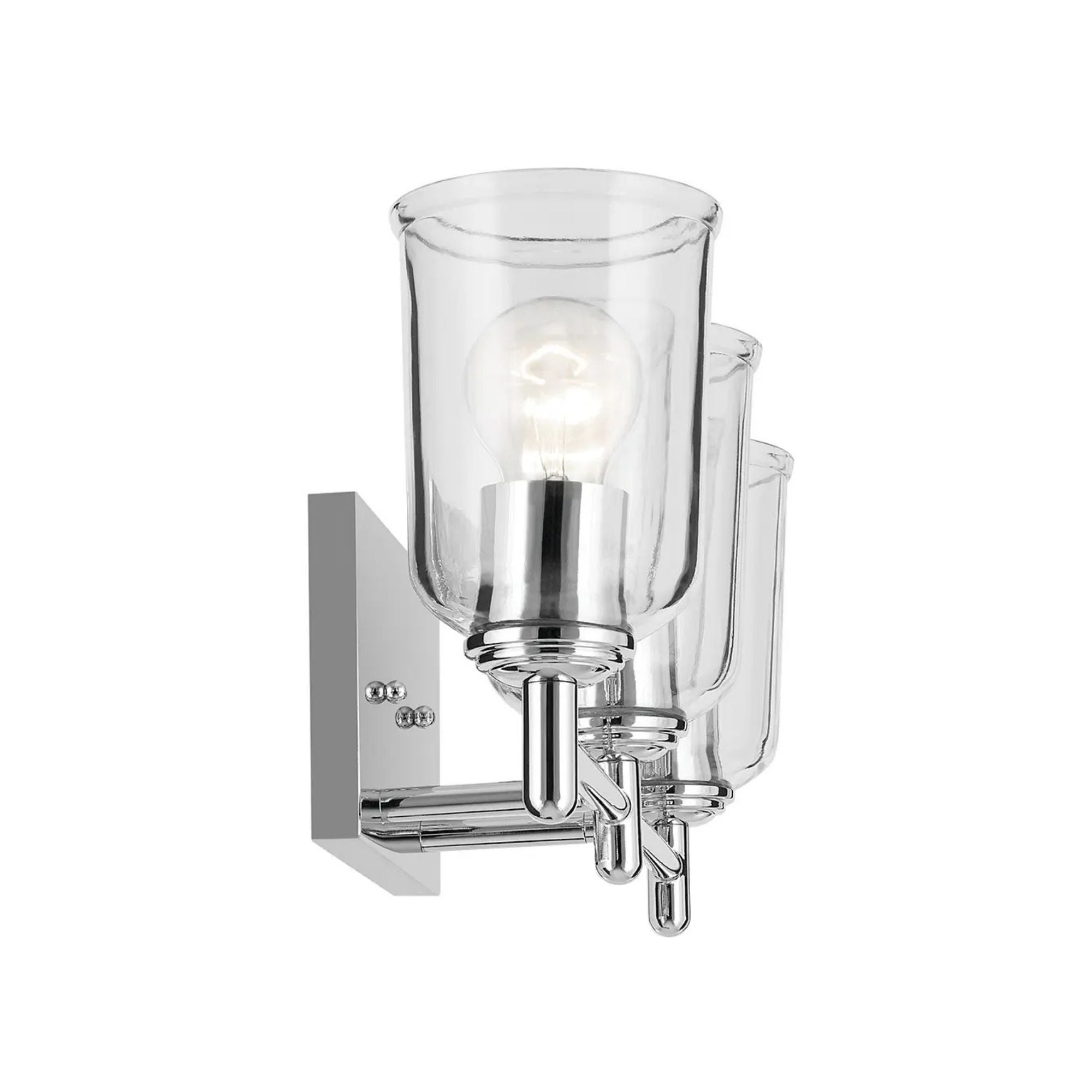 Shailene 21" 3-Light Bath Vanity Light, Chrome Finish, Clear Glass