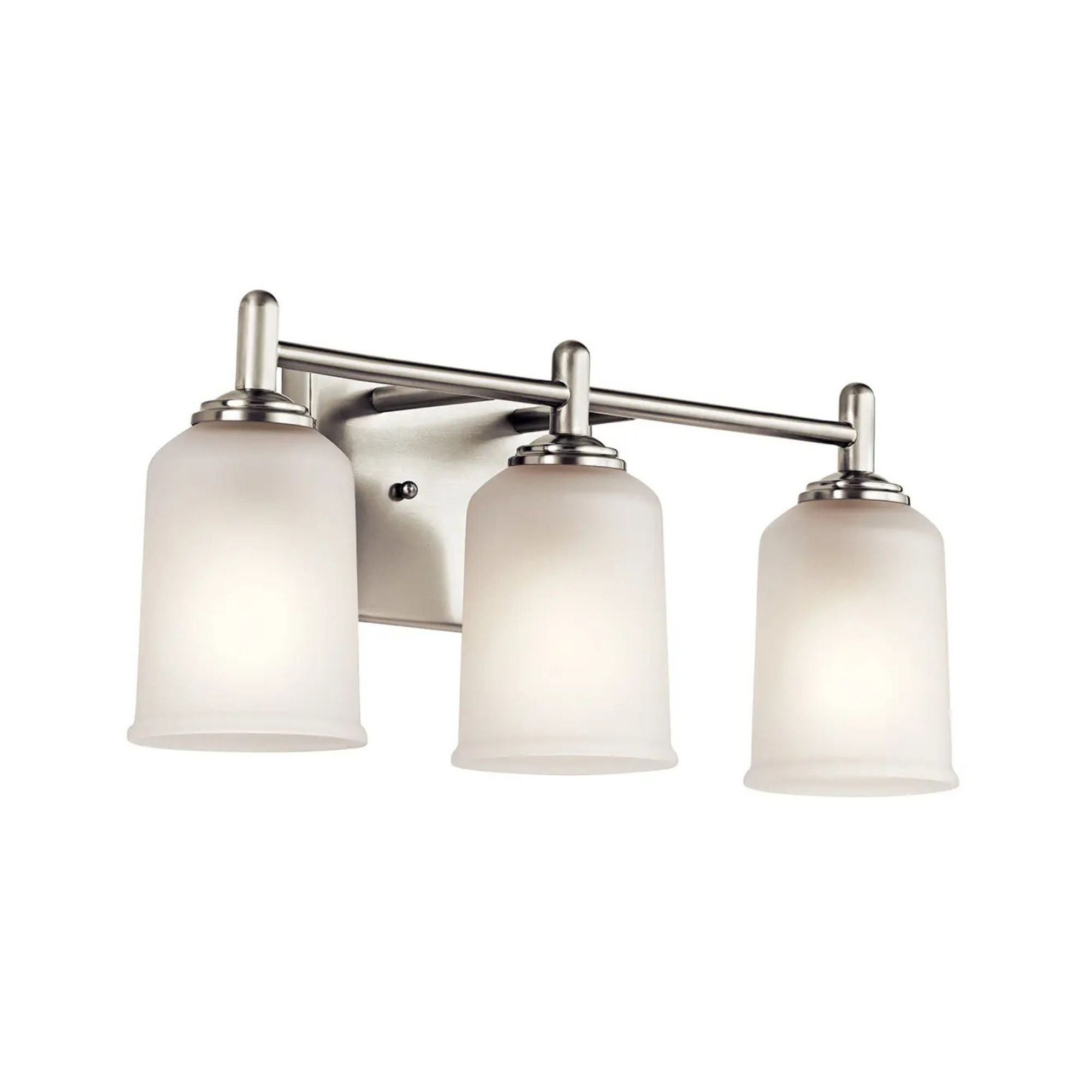 Shailene 21" 3-Light Bath Vanity Light, Brushed Nickel Finish, Etched Glass