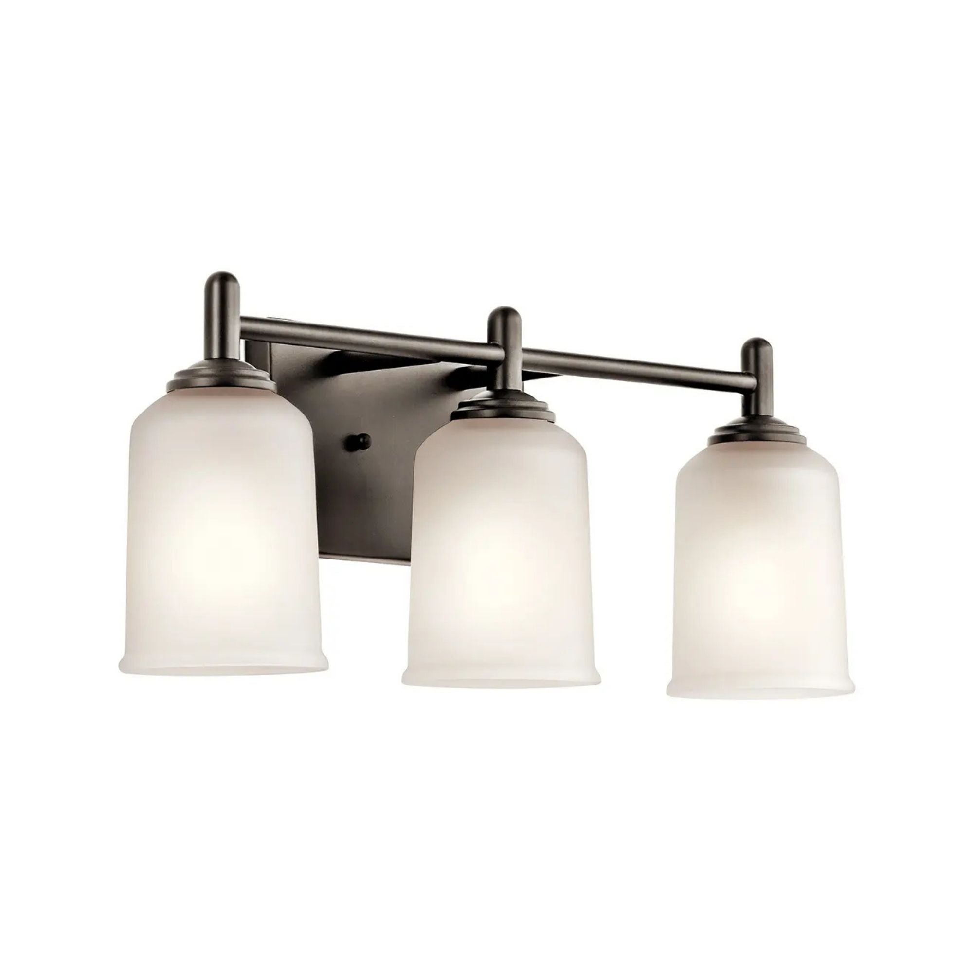 Shailene 21" 3-Light Bath Vanity Light, Olde Bronze Finish, Etched Glass