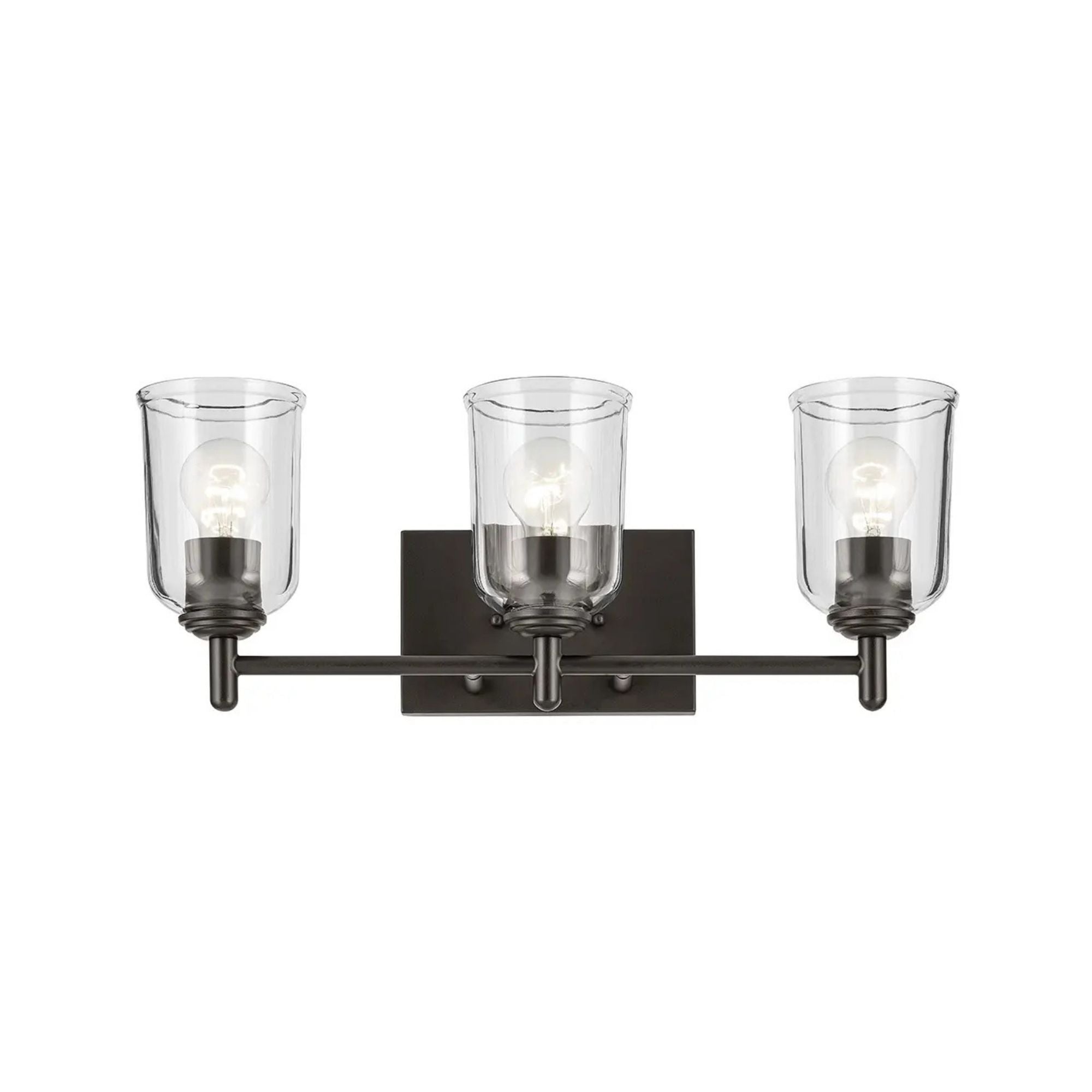 Shailene 21" 3-Light Bath Vanity Light, Olde Bronze Finish, Clear Glass