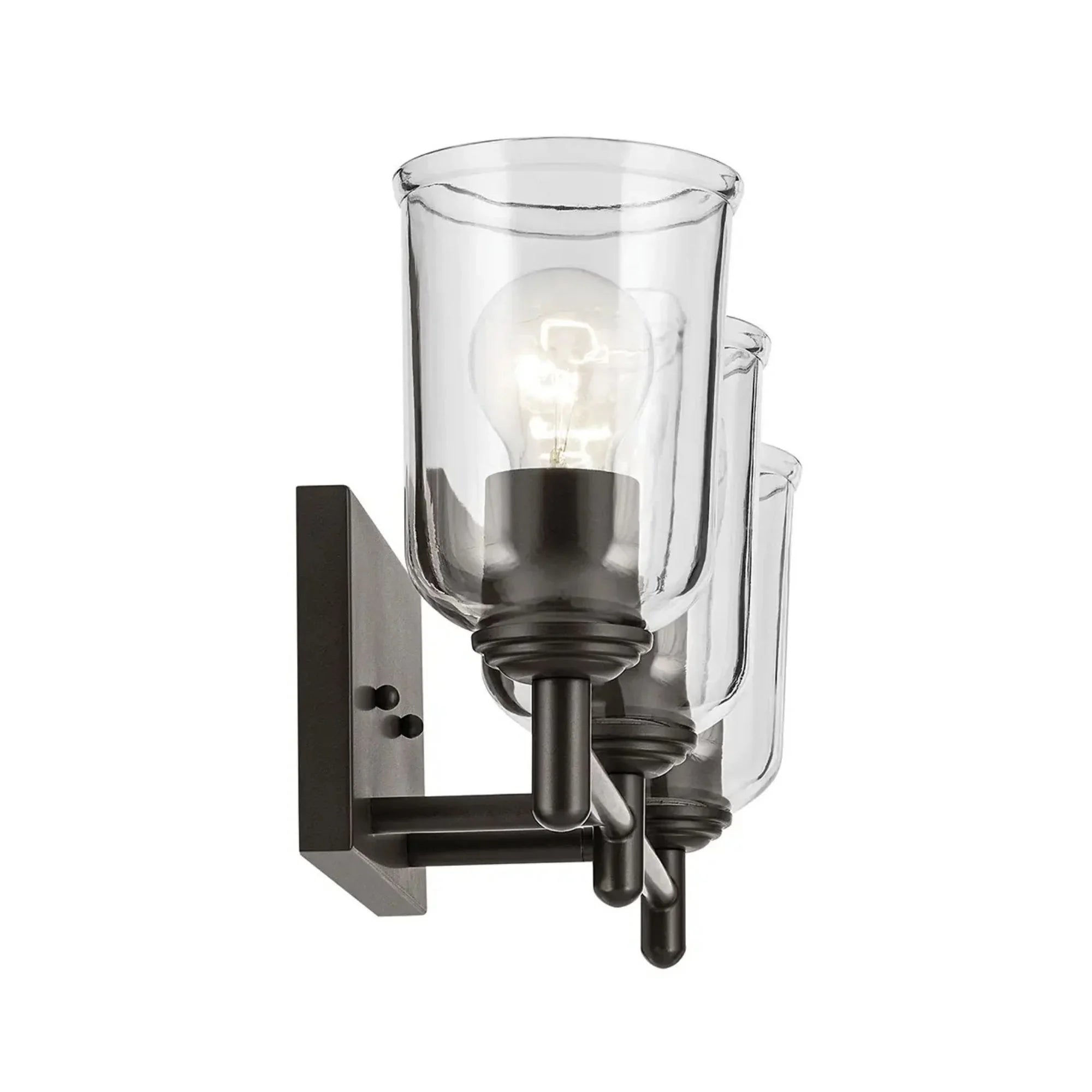 Shailene 21" 3-Light Bath Vanity Light, Olde Bronze Finish, Clear Glass