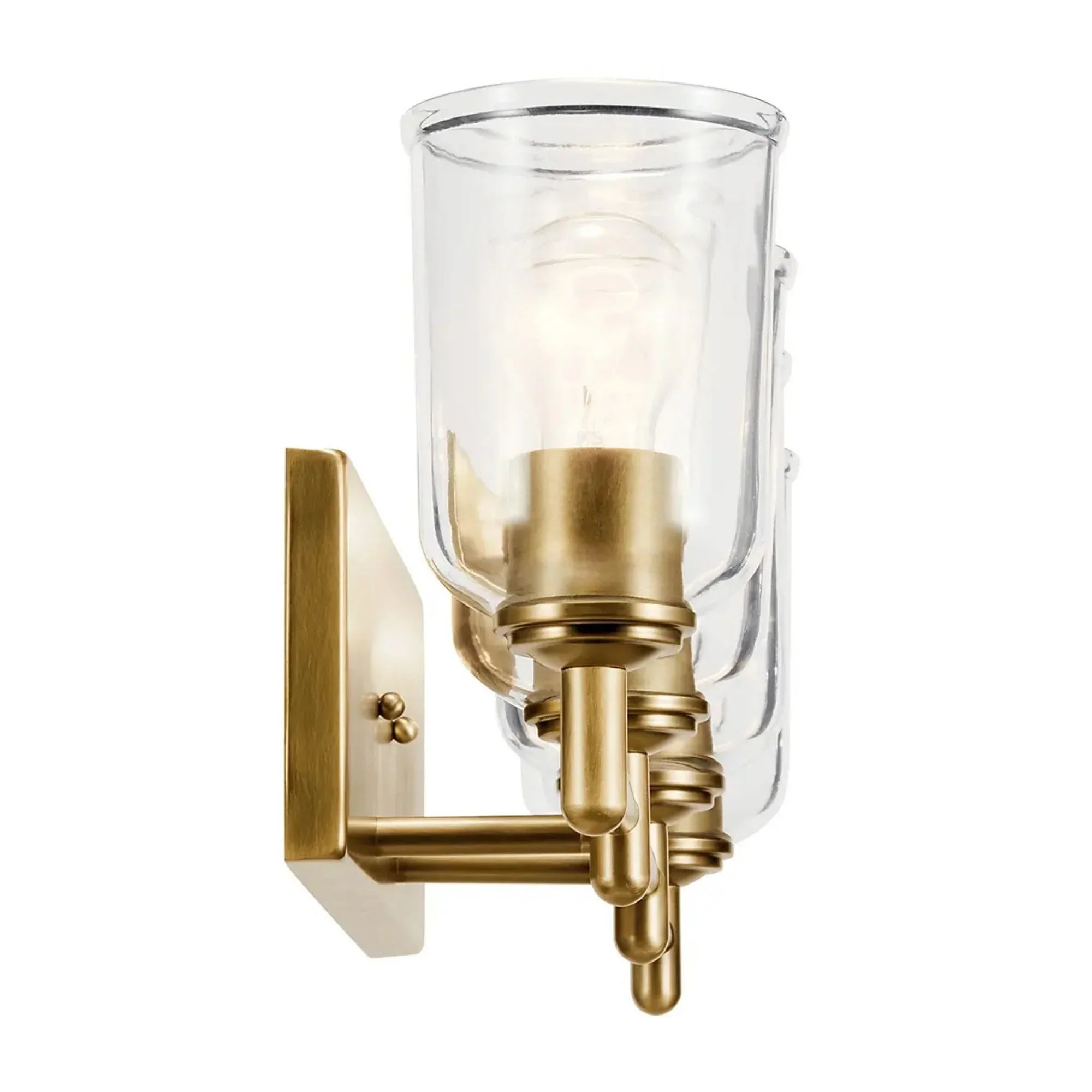 Shailene 30" 4-Light Bath Vanity Light, Natural Brass Finish, Clear Glass