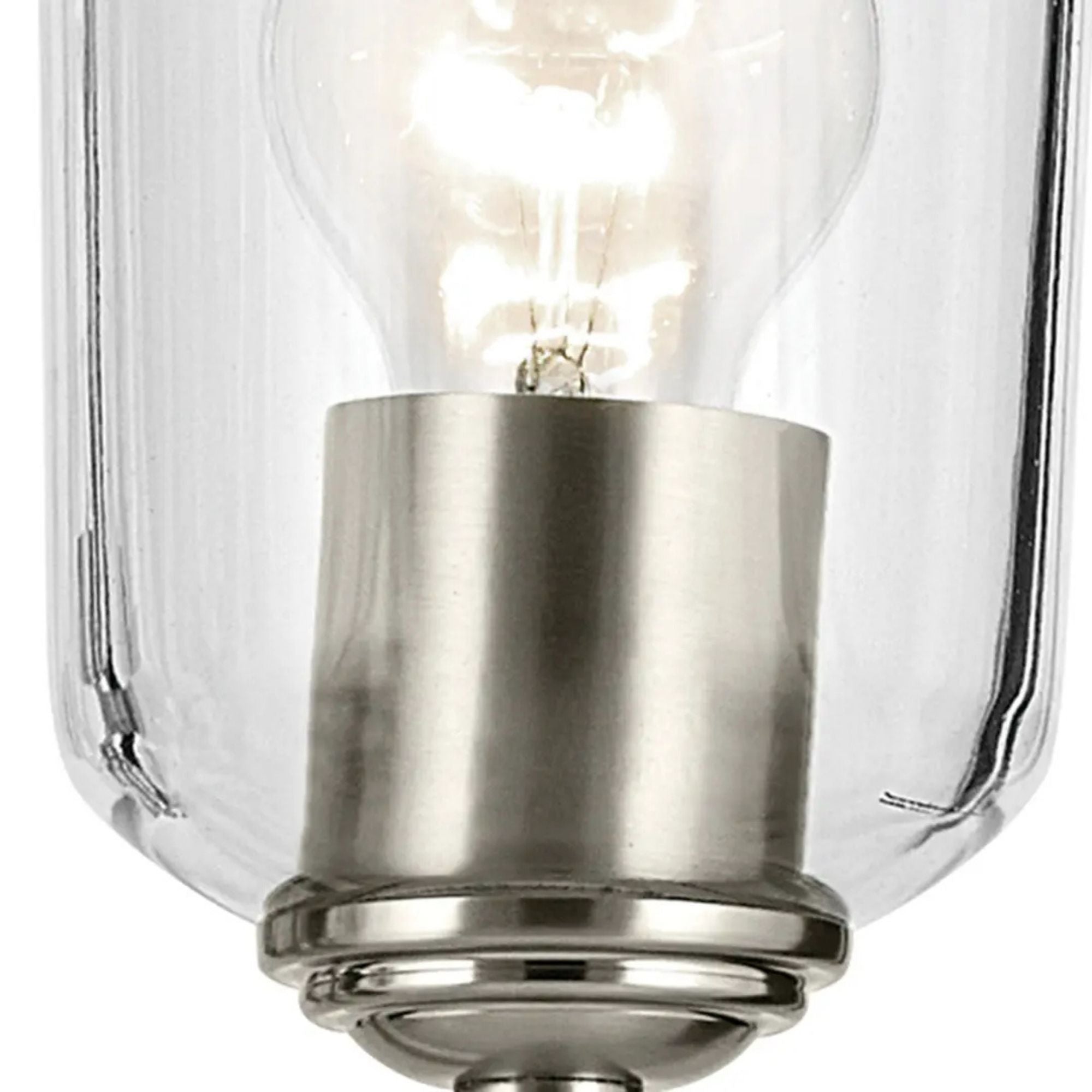 Shailene 18" 3-Light Mini Chandelier, Brushed Nickel Finish, Clear Glass