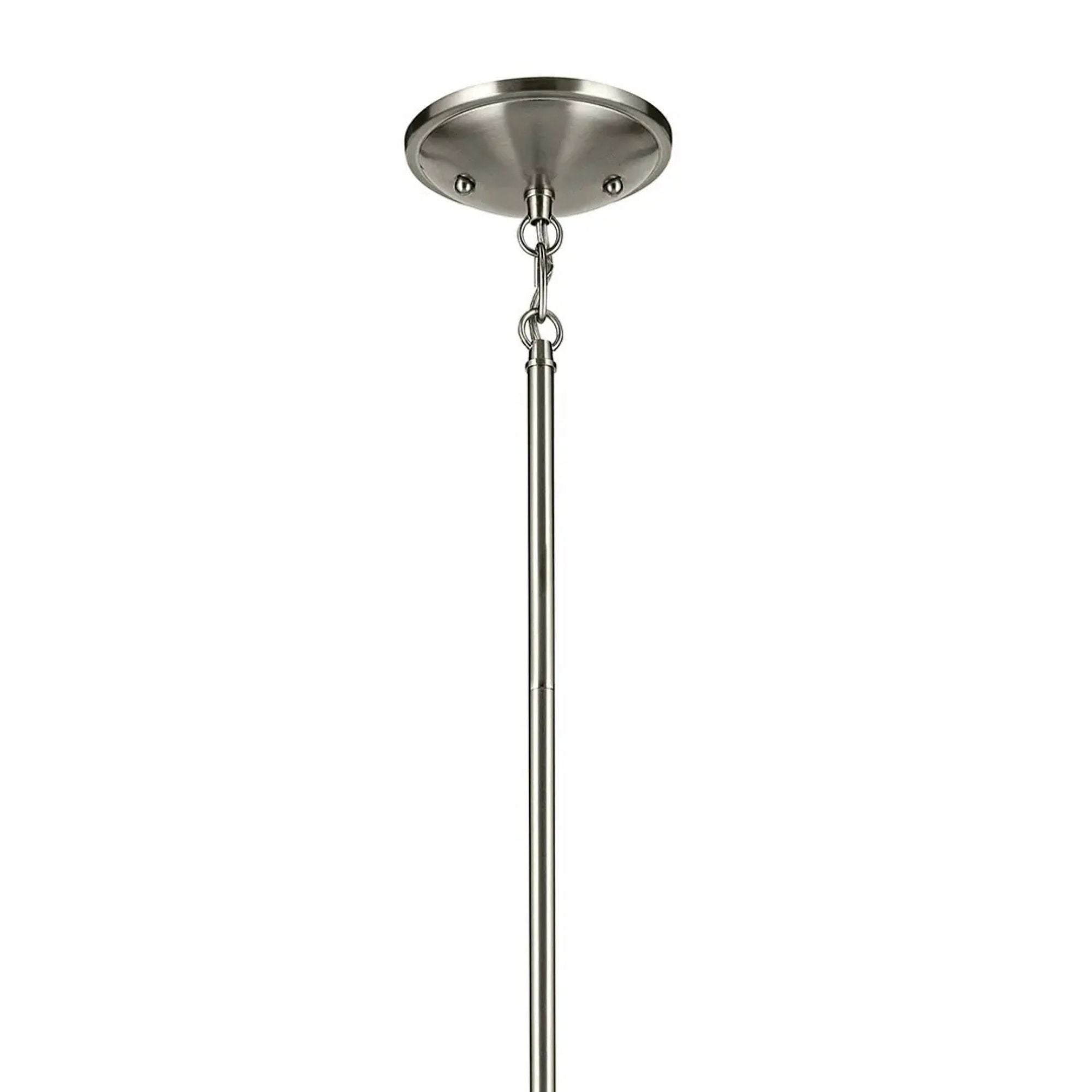 Shailene 18" 3-Light Mini Chandelier, Brushed Nickel Finish, Clear Glass