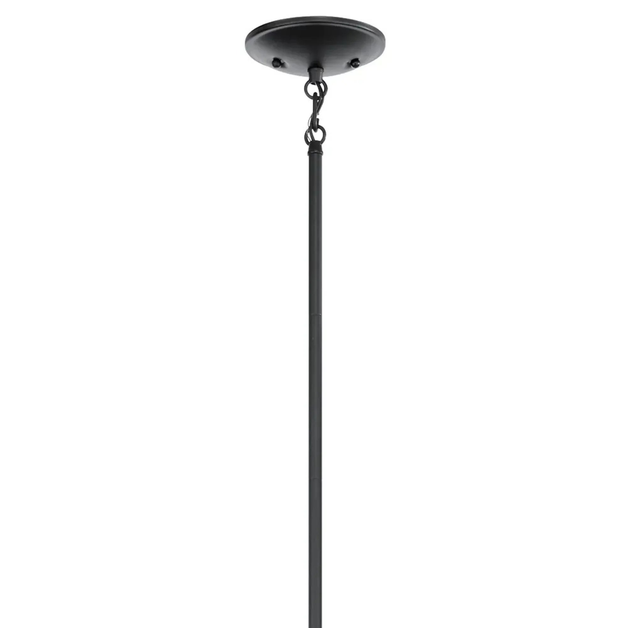 Shailene 24" 5-Light Chandelier, Black Finish, Etched Glass