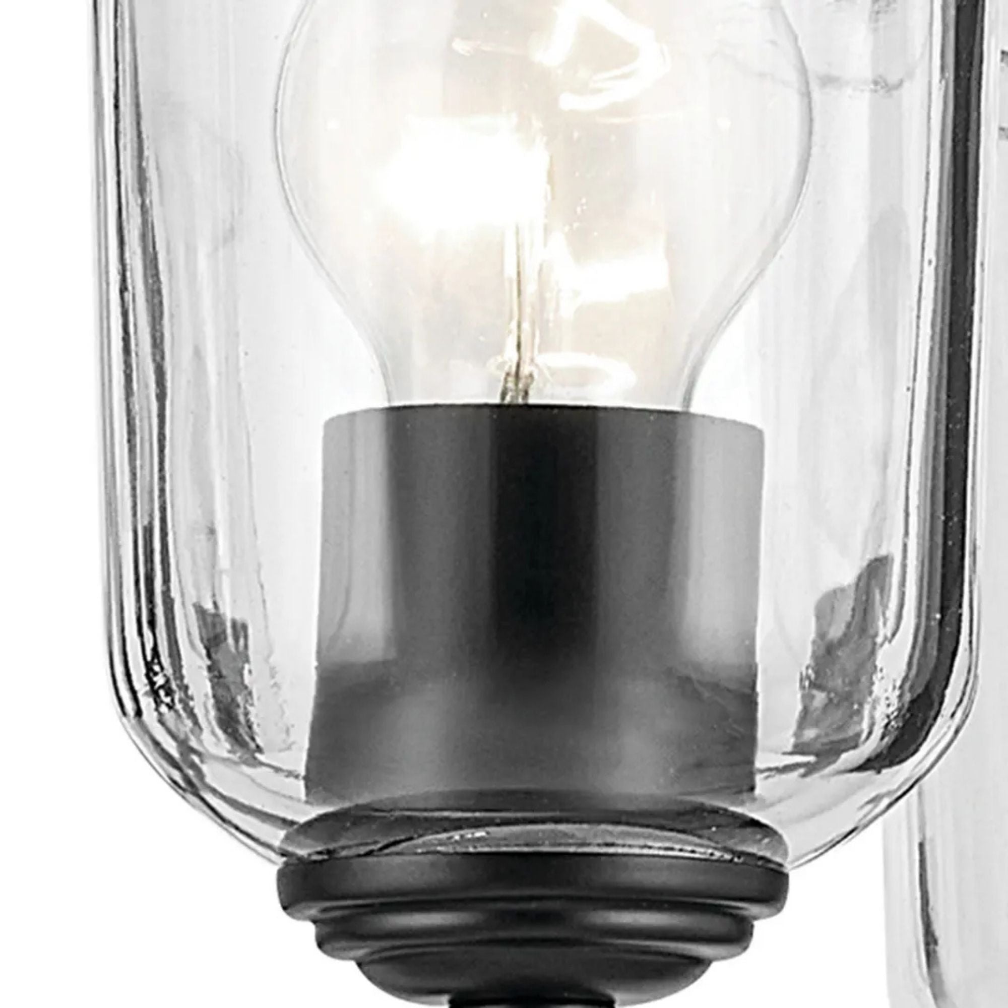 Shailene 24" 5-Light Chandelier, Black Finish, Clear Glass