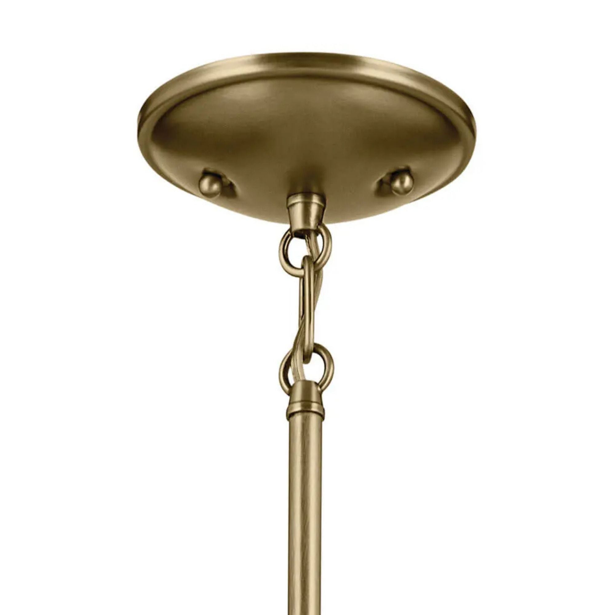 Shailene 24" 5-Light Chandelier, Natural Brass Finish, Etched Glass