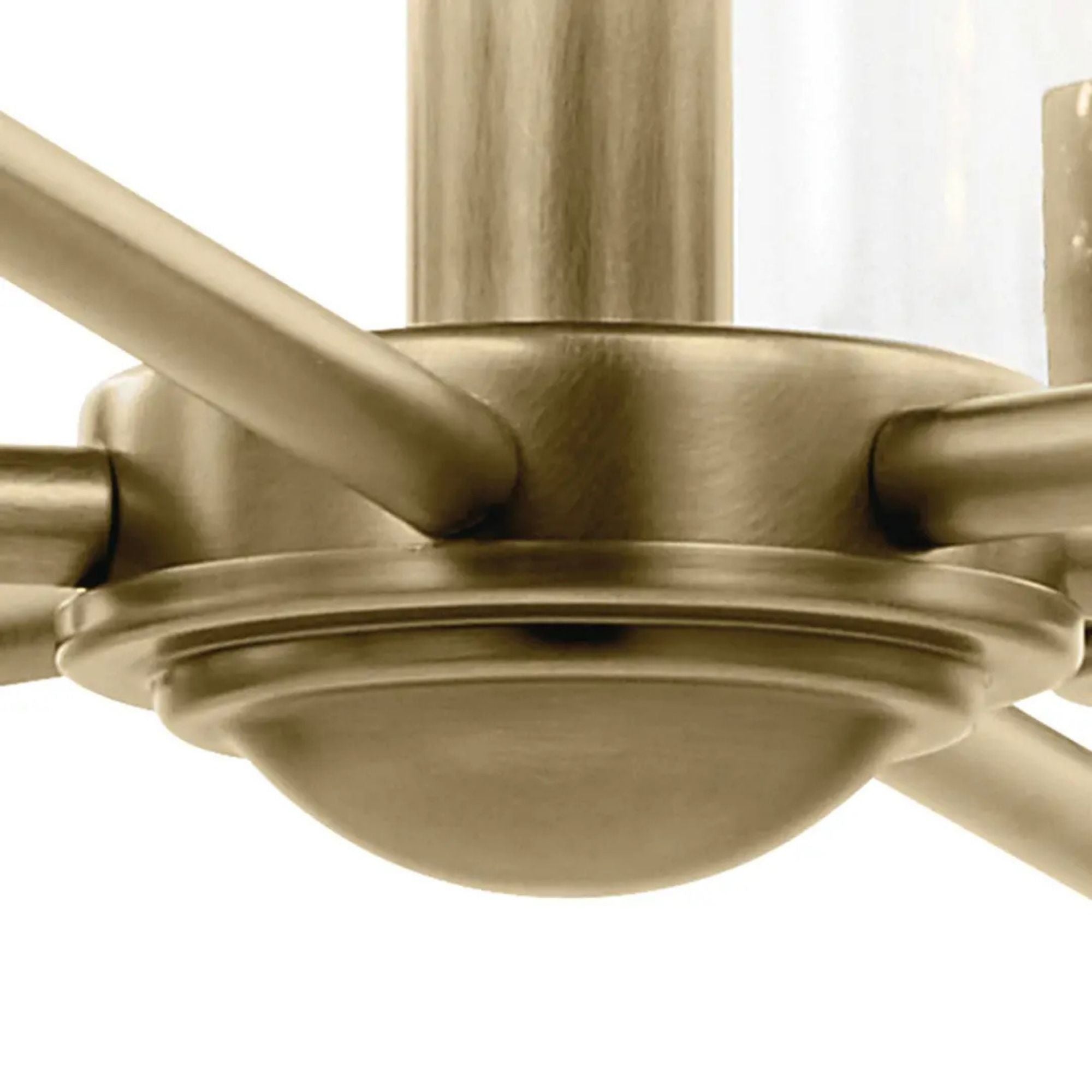 Shailene 27" 9-Light Chandelier, Natural Brass Finish, Clear Glass