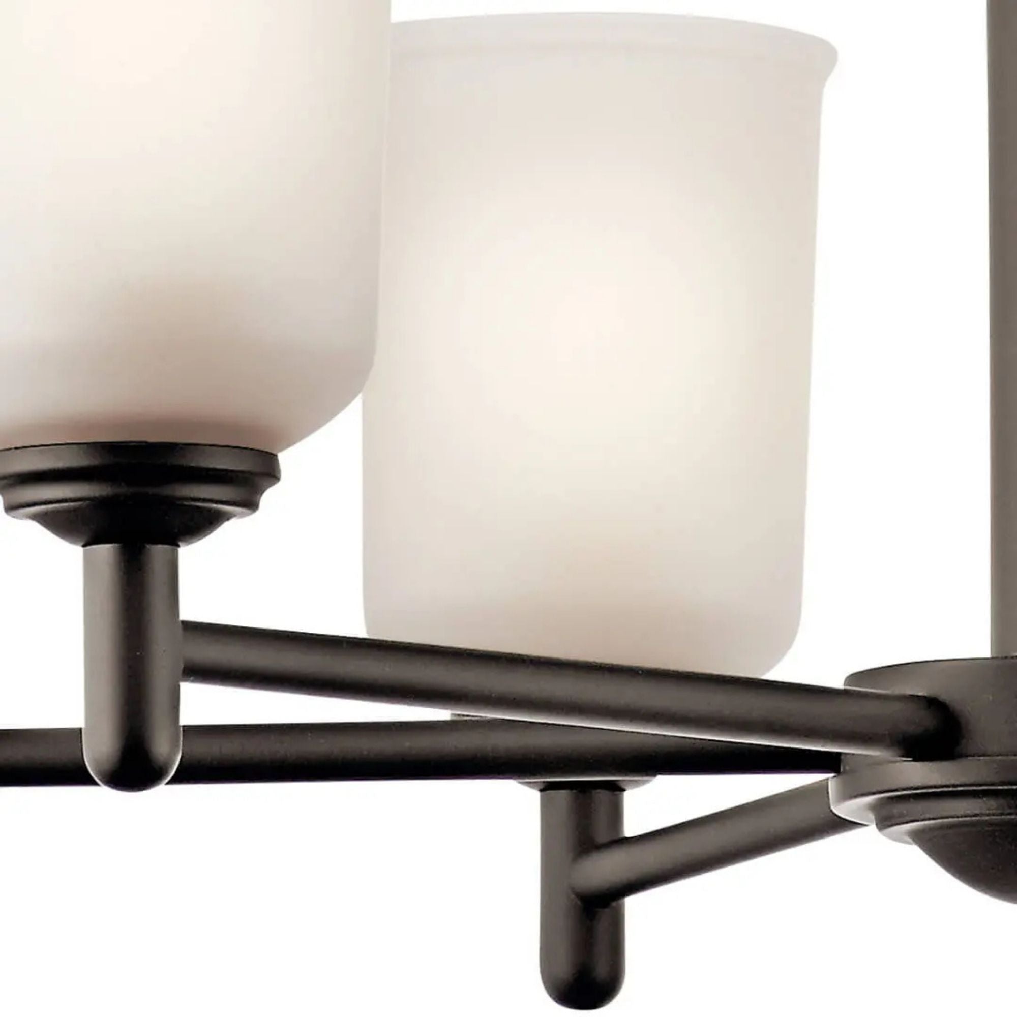 Shailene 27" 9-Light Chandelier, Olde Bronze Finish, Etched Glass
