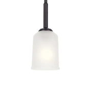 Shailene 5" Mini Pendant, Black Finish, Clear Glass