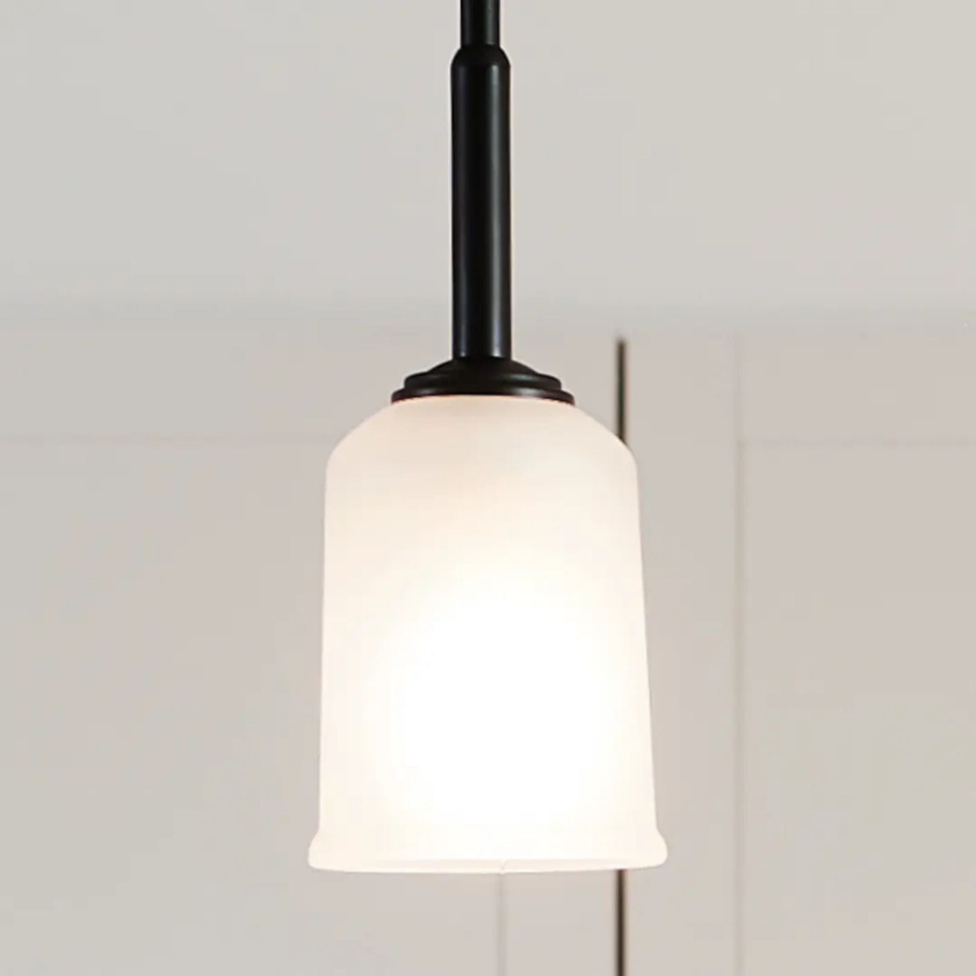 Shailene 5" Mini Pendant, Black Finish, Clear Glass