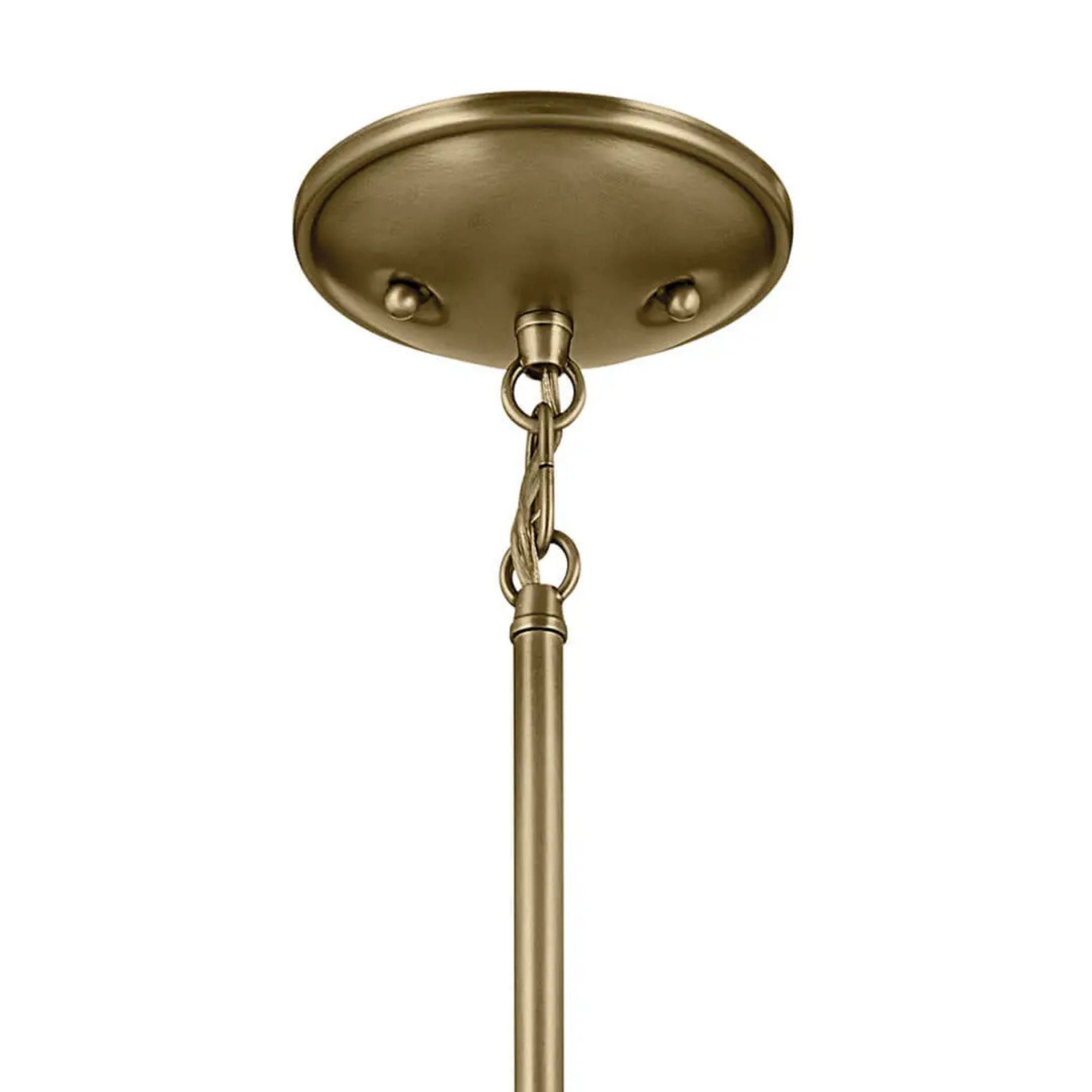 Shailene 5" Mini Pendant, Natural Brass Finish, Etched Glass