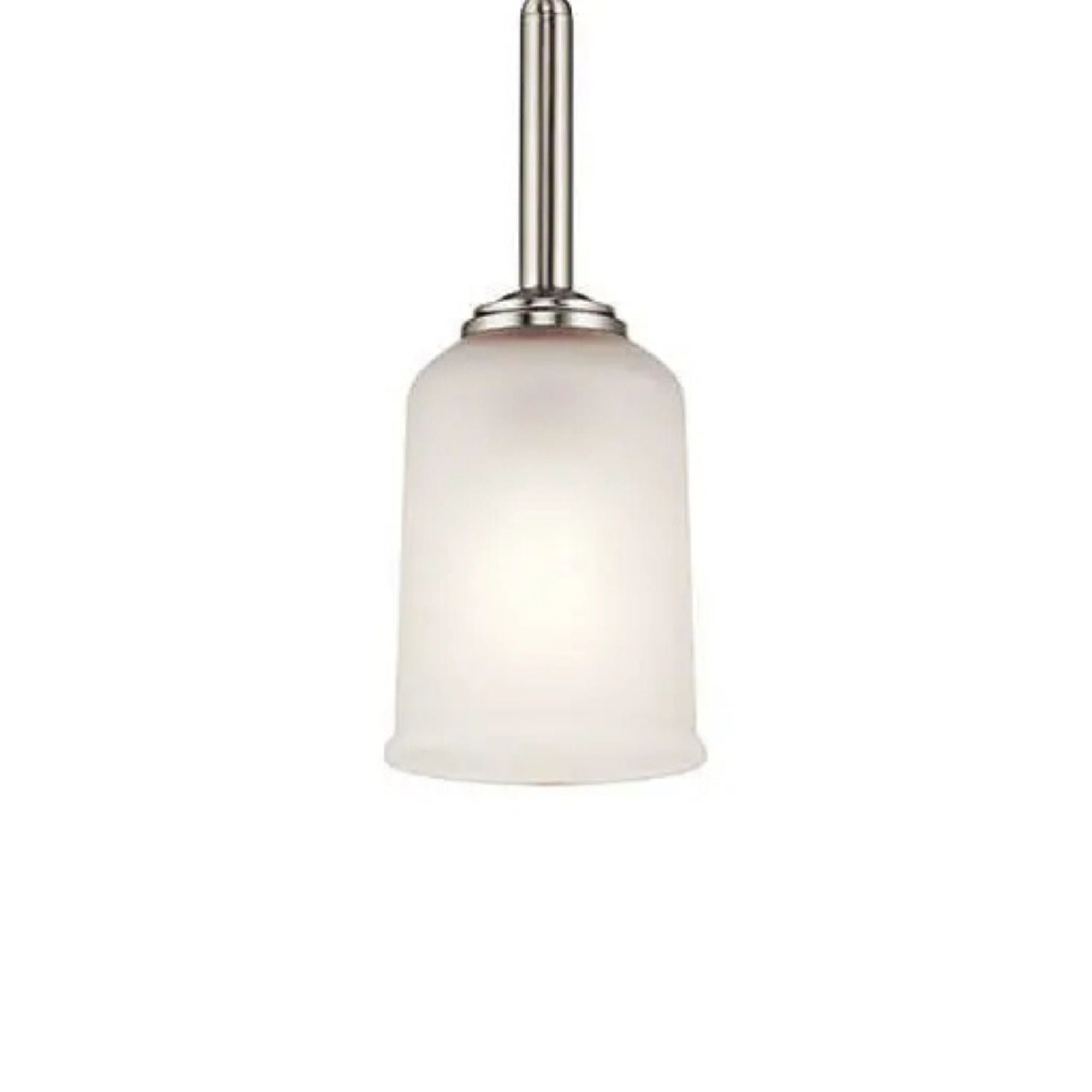 Shailene 5" Mini Pendant, Brushed Nickel Finish, Etched Glass