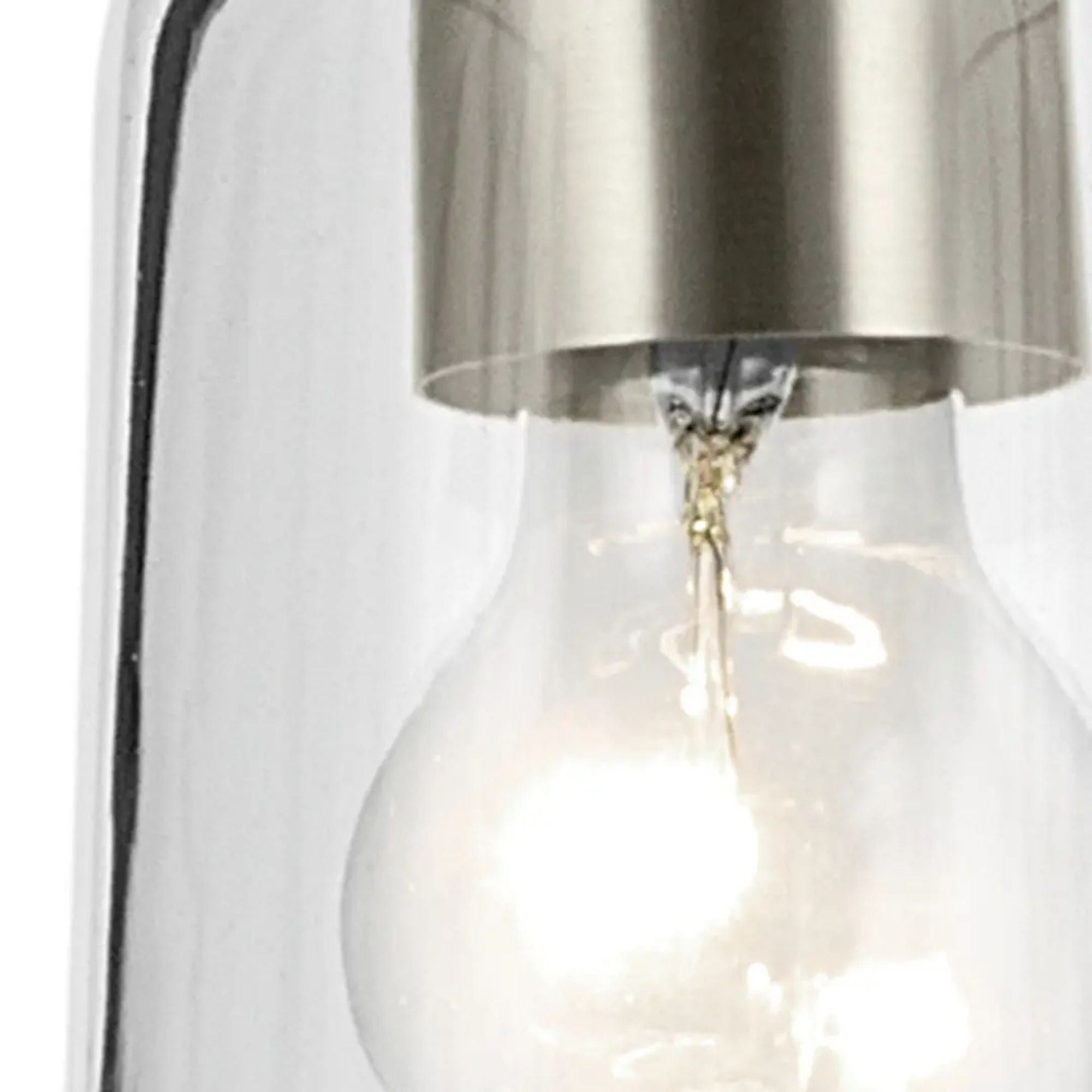 Shailene 5" Mini Pendant, Brushed Nickel Finish, Clear Glass