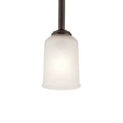 Shailene 5" Mini Pendant, Olde Bronze Finish, Etched Glass