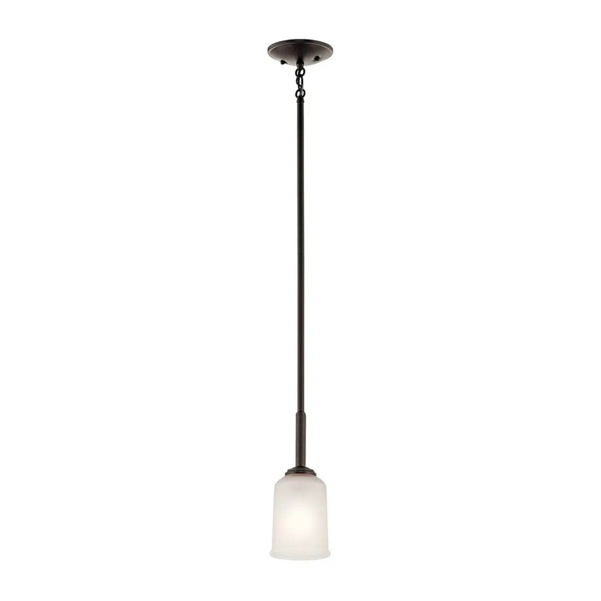 Shailene 5" Mini Pendant, Olde Bronze Finish, Etched Glass