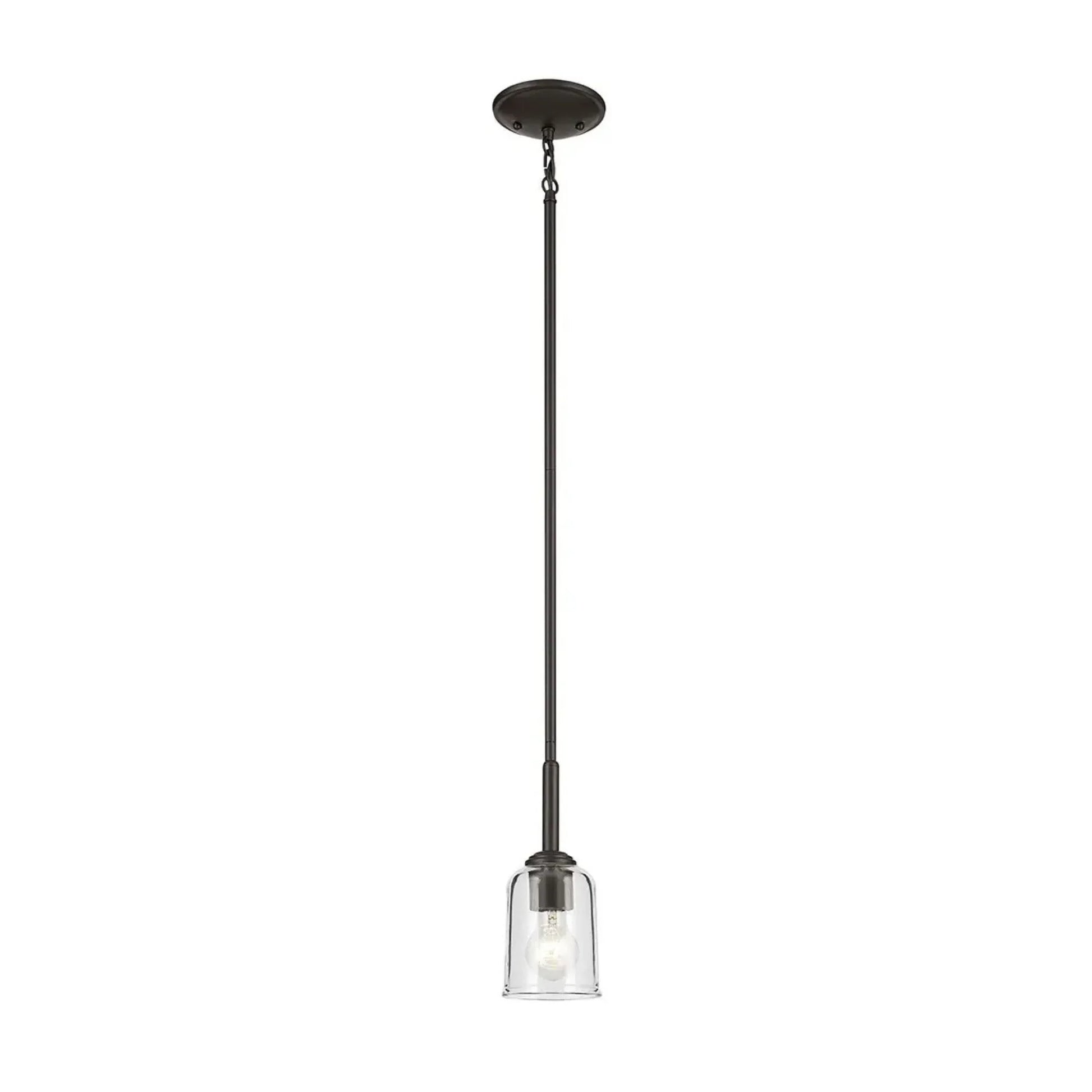 Kichler Lighting - Shailene 5" Mini Pendant, Olde Bronze Finish, Clear Glass | Bees Lighting