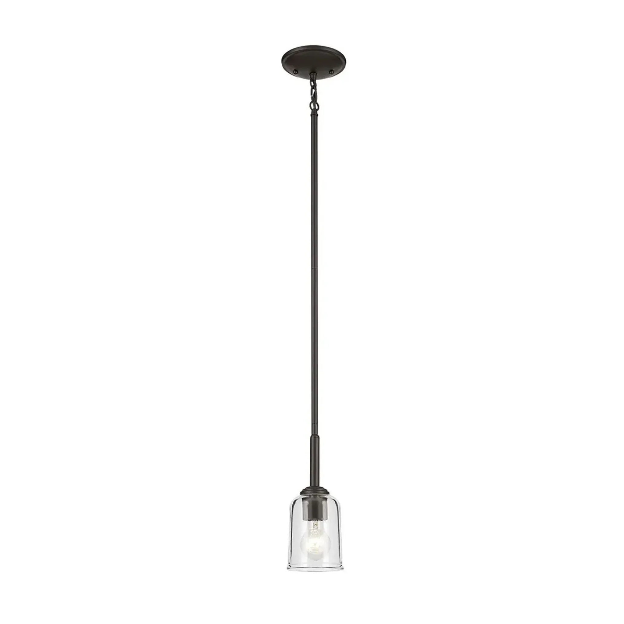 Kichler Lighting - Shailene 5" Mini Pendant, Olde Bronze Finish, Clear Glass | Bees Lighting