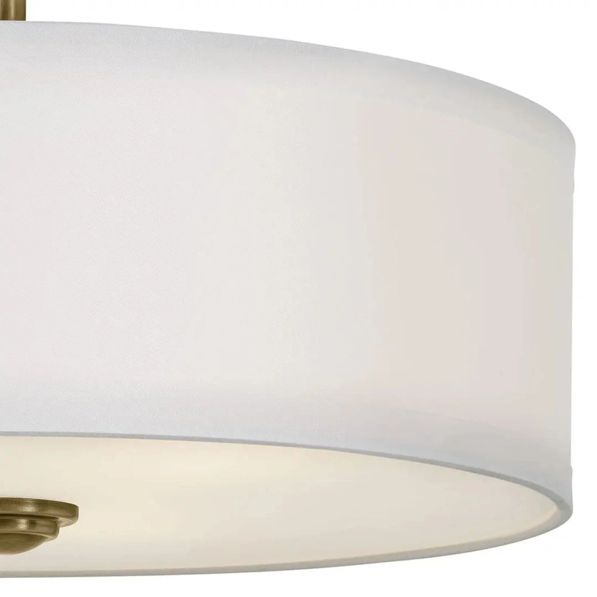 Kichler Lighting - Shailene 14" 3-Light Round Semi-Flush Mount, Natural Brass Finish | Bees Lighting