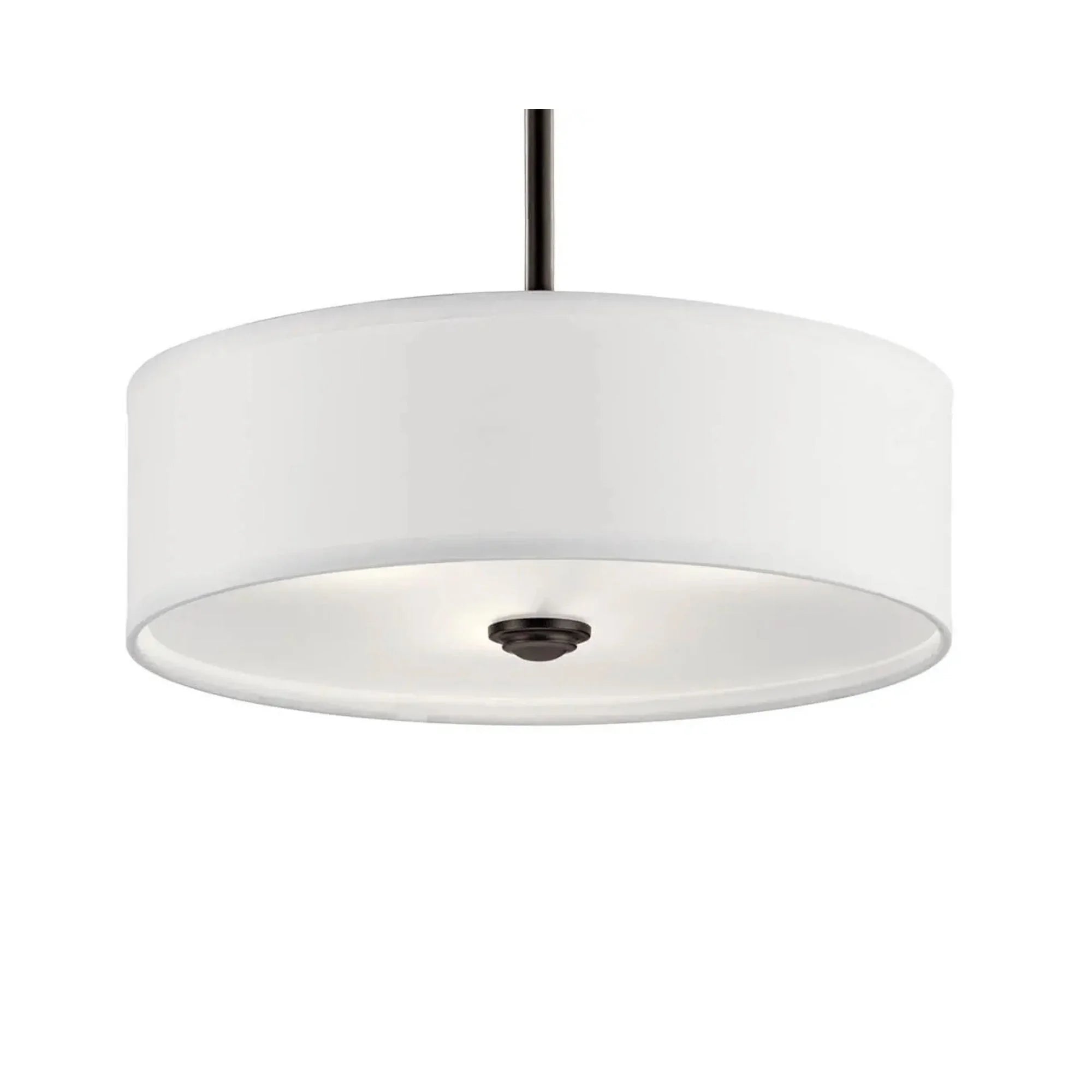 Shailene 14" 3-Light Round Semi-Flush Mount, Olde Bronze Finish