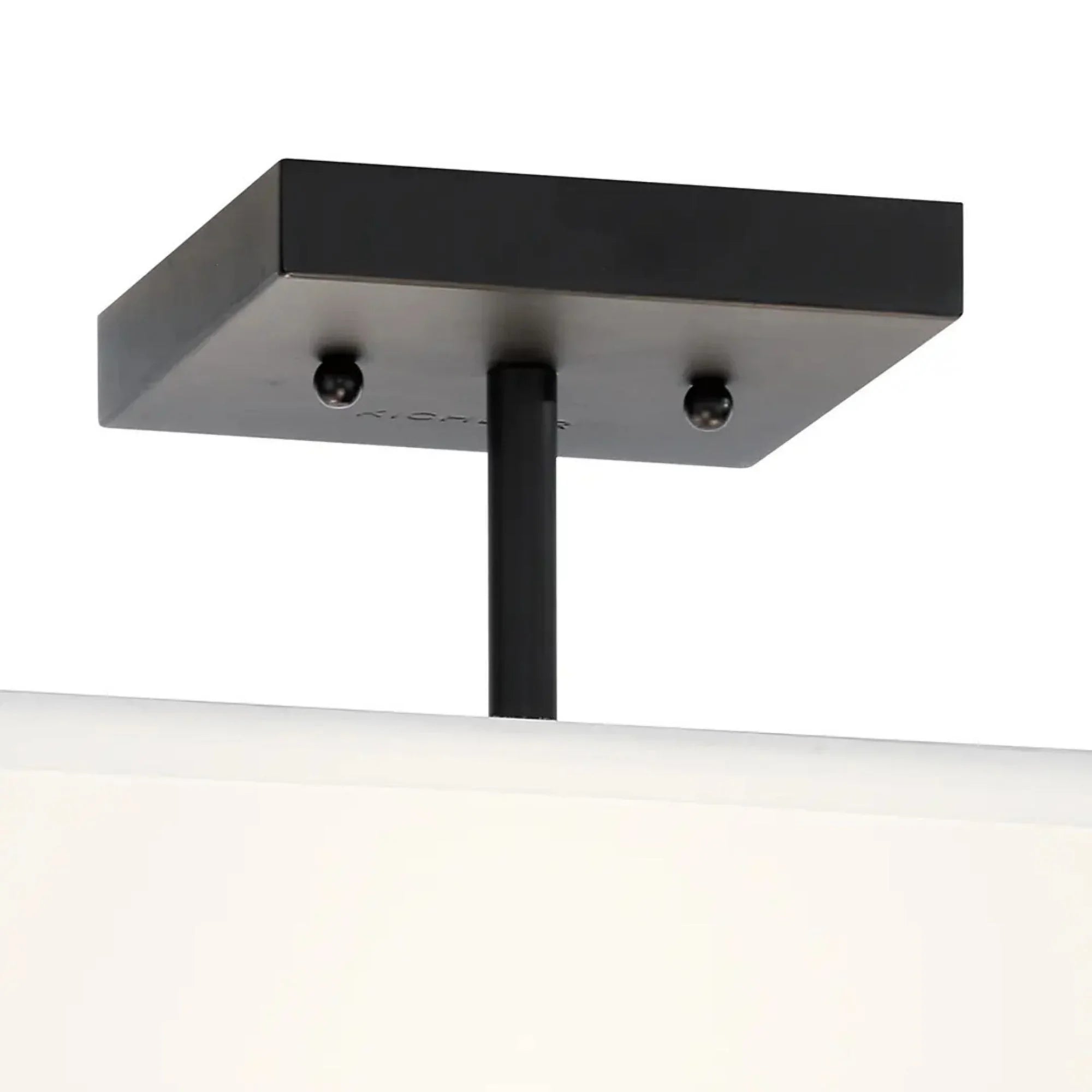 Shailene 14" 3-Light Square Semi-Flush Mount, Black Finish