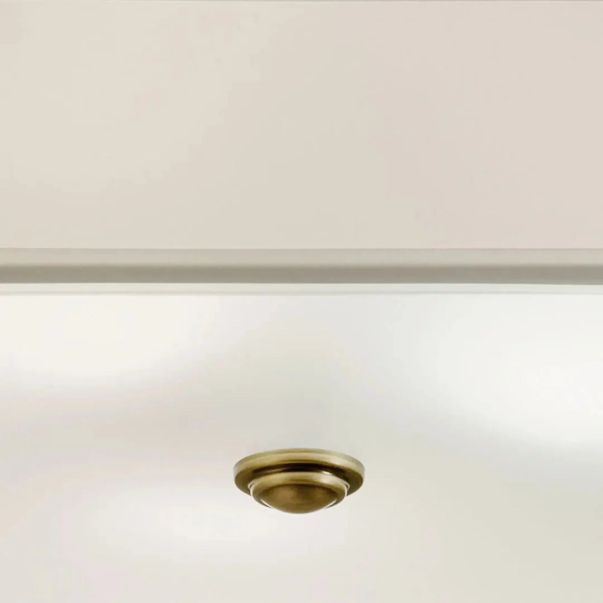 Shailene 14" 3-Light Square Semi-Flush Mount, Natural Brass Finish