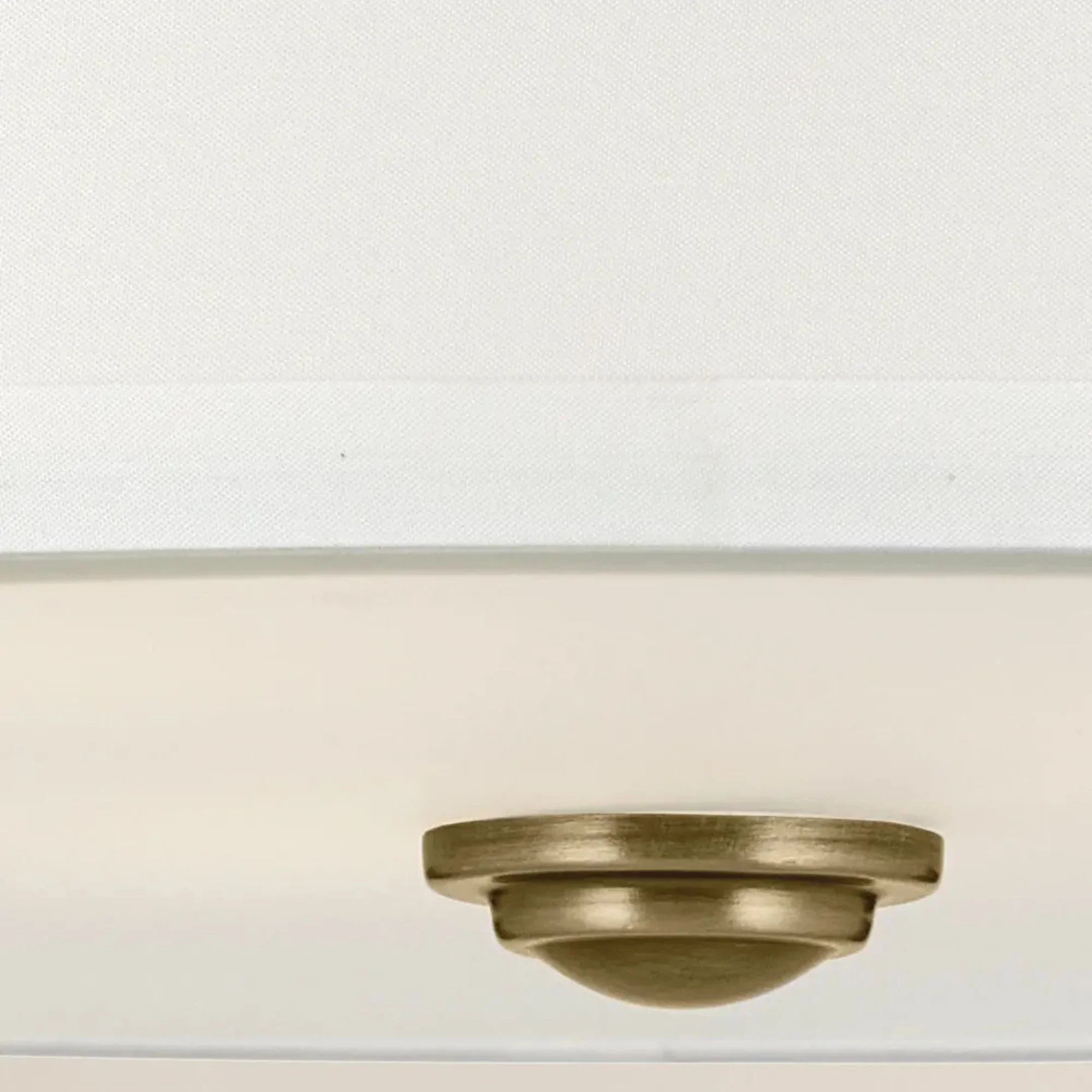 Shailene 18" 3-Light Round Semi-Flush Mount, Natural Brass Finish