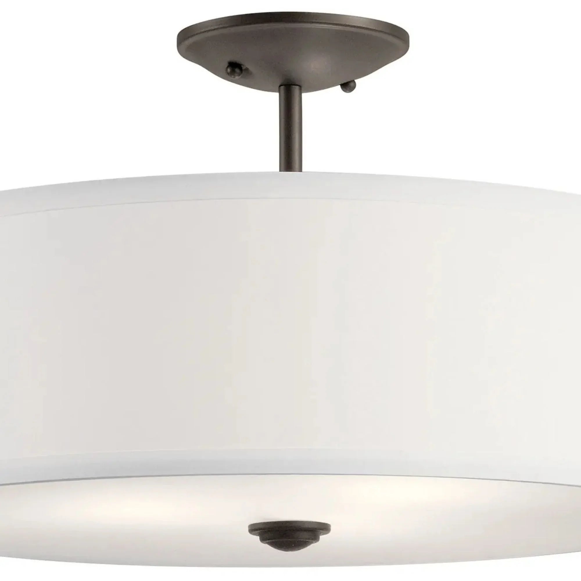 Shailene 18" 3-Light Round Semi-Flush Mount, Olde Bronze Finish