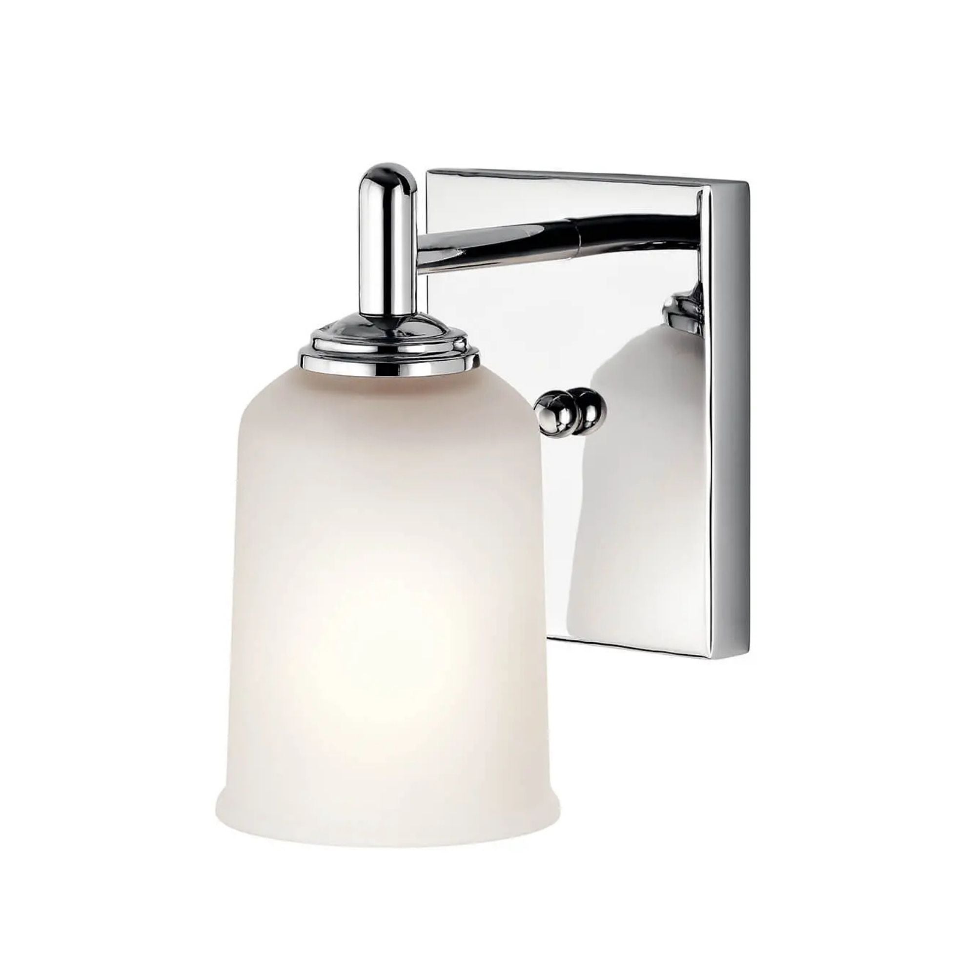Shailene 5" Wall Sconce, Chrome Finish, Etched Glass