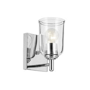 Shailene 5" Wall Sconce, Chrome Finish, Clear Glass