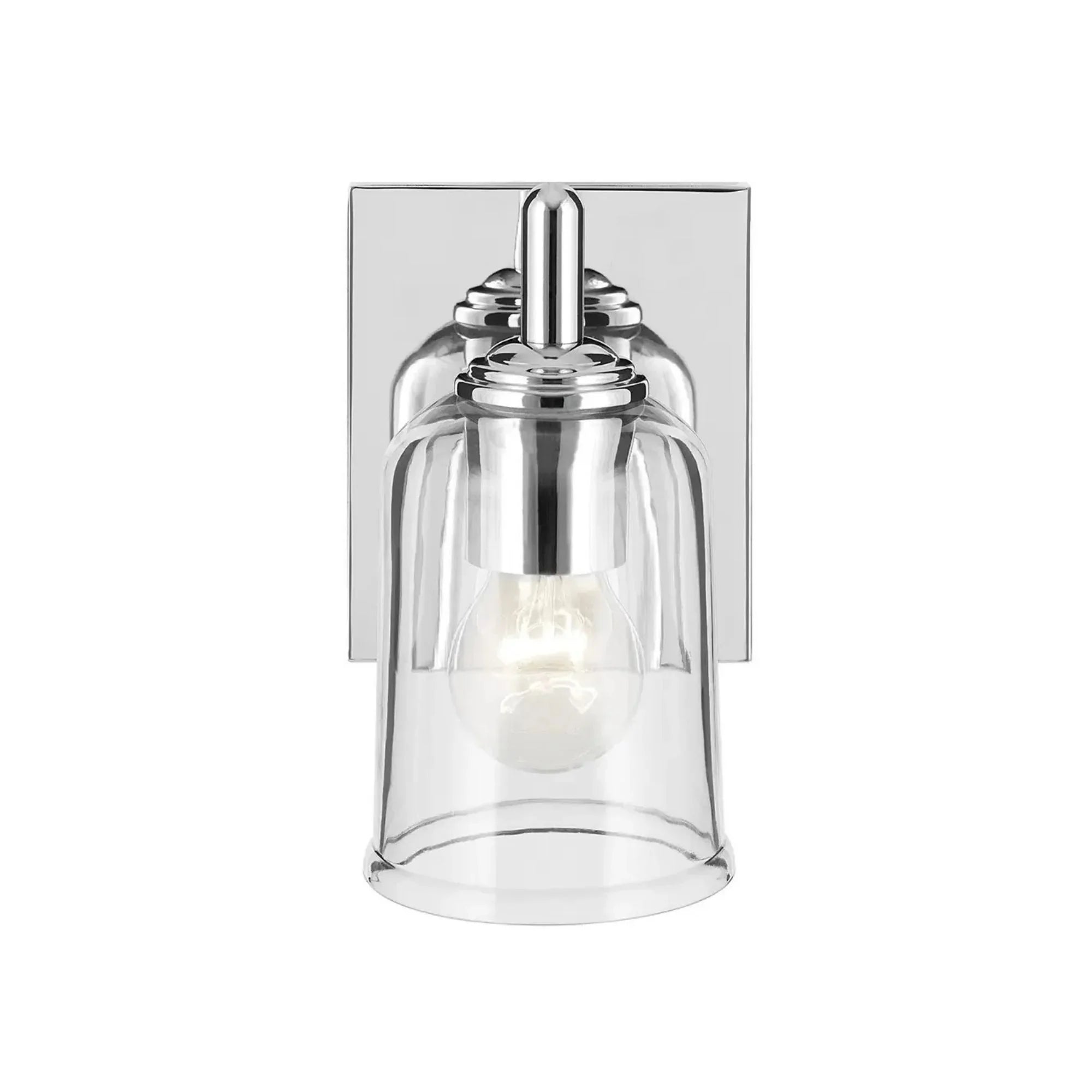 Shailene 5" Wall Sconce, Chrome Finish, Clear Glass