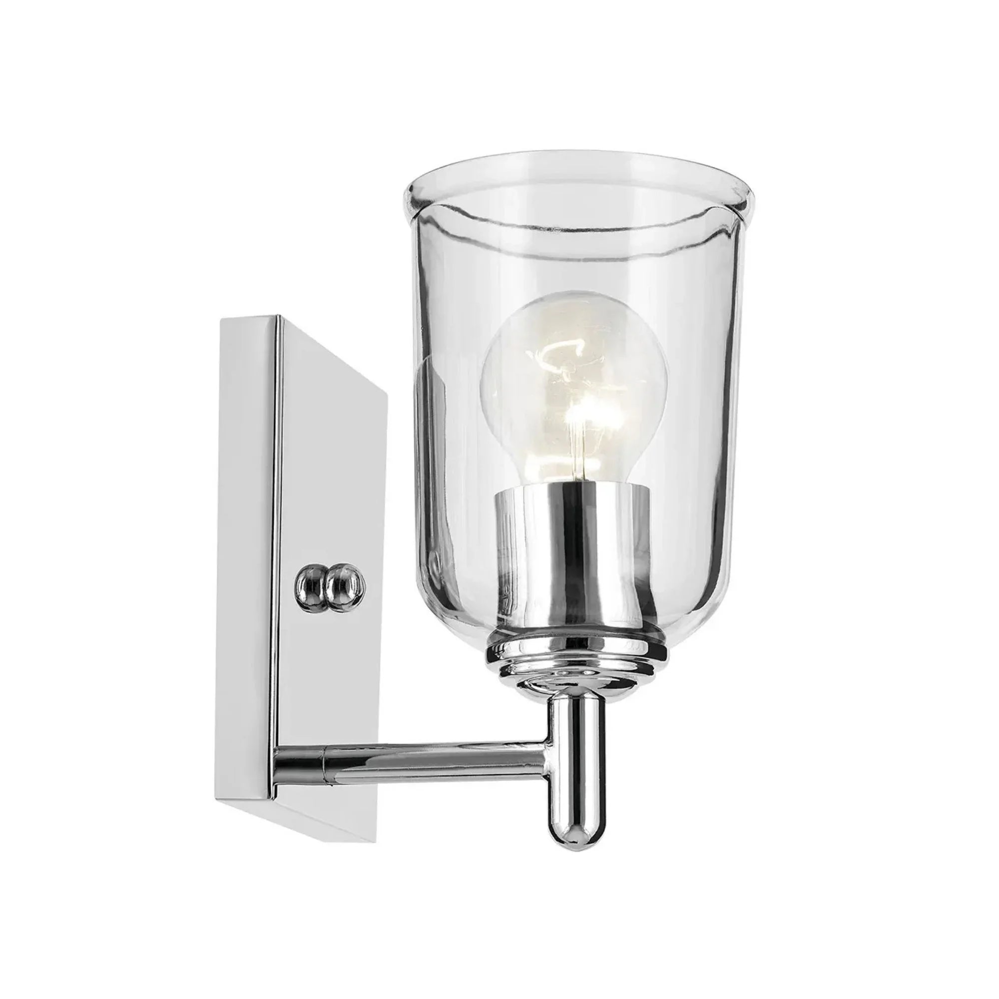 Shailene 5" Wall Sconce, Chrome Finish, Clear Glass