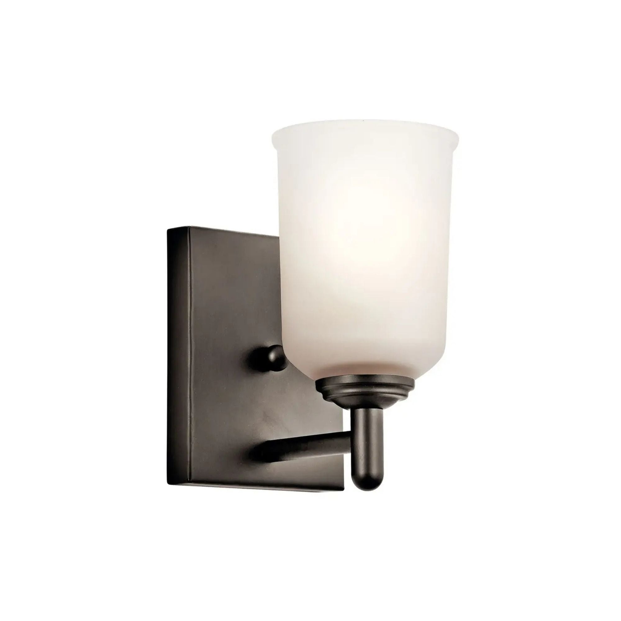 Shailene 5" Wall Sconce, Olde Bronze Finish, Etched Glass