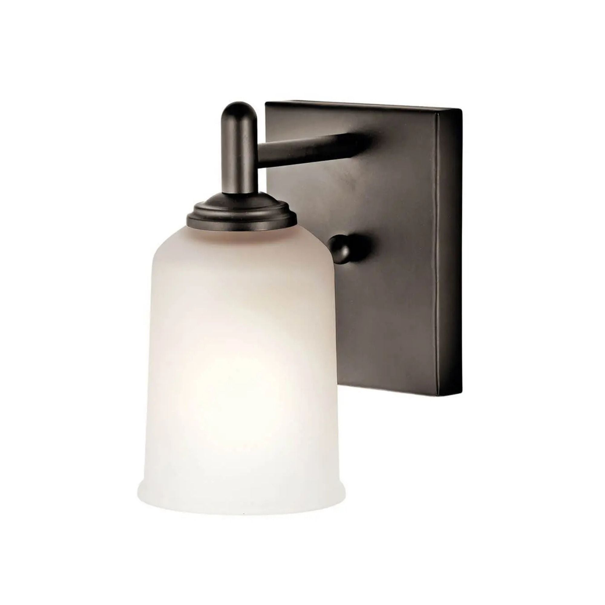 Shailene 5" Wall Sconce, Olde Bronze Finish, Etched Glass