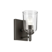 Shailene 5" Wall Sconce, Olde Bronze Finish, Clear Glass