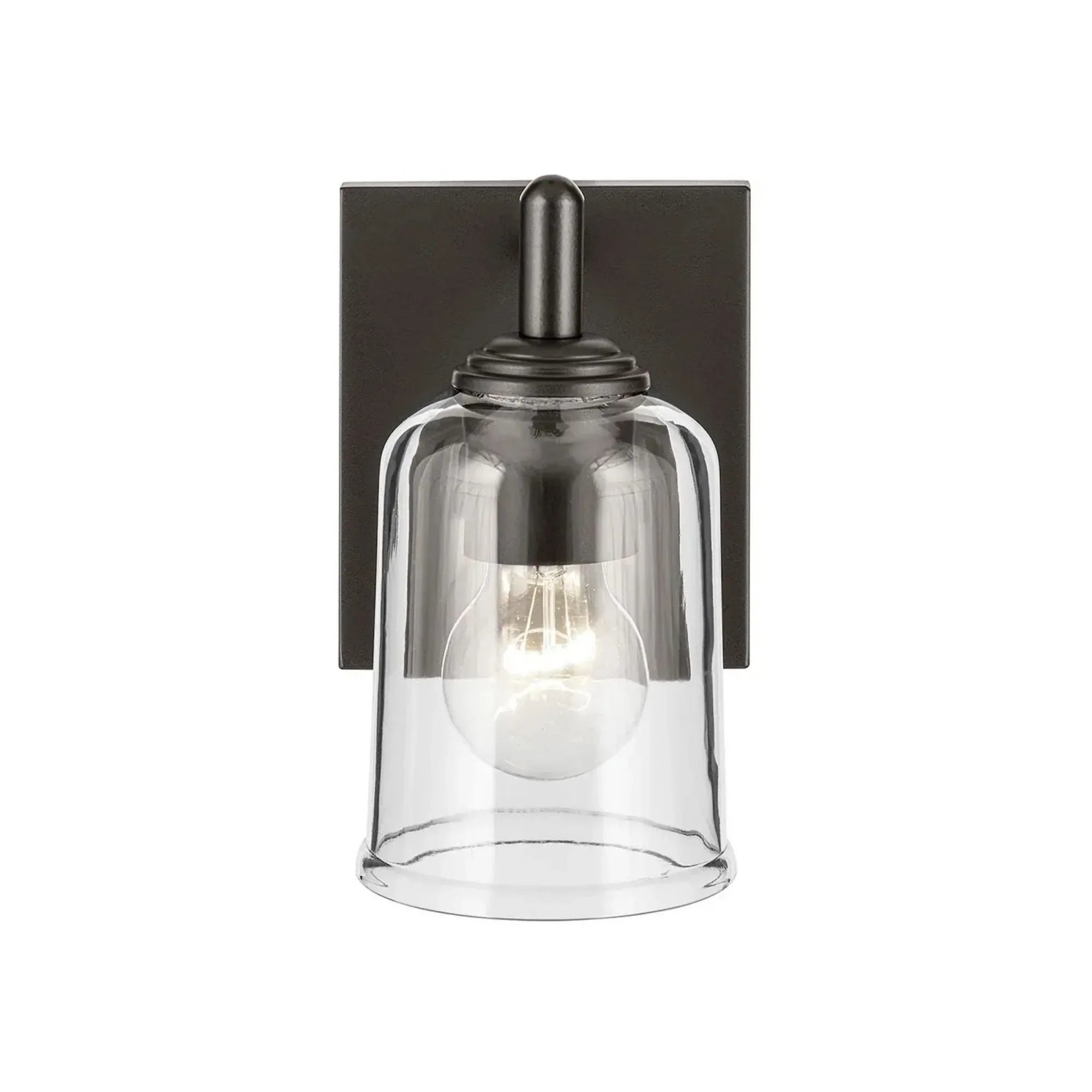 Shailene 5" Wall Sconce, Olde Bronze Finish, Clear Glass