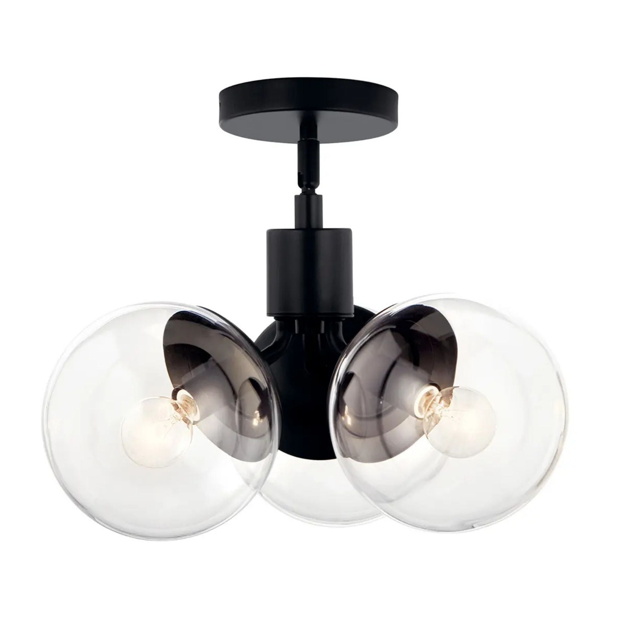 Kichler Lighting - Silvarious 17" 3-Light Chandelier, Black Finish, Clear Glass | Bees Lighting