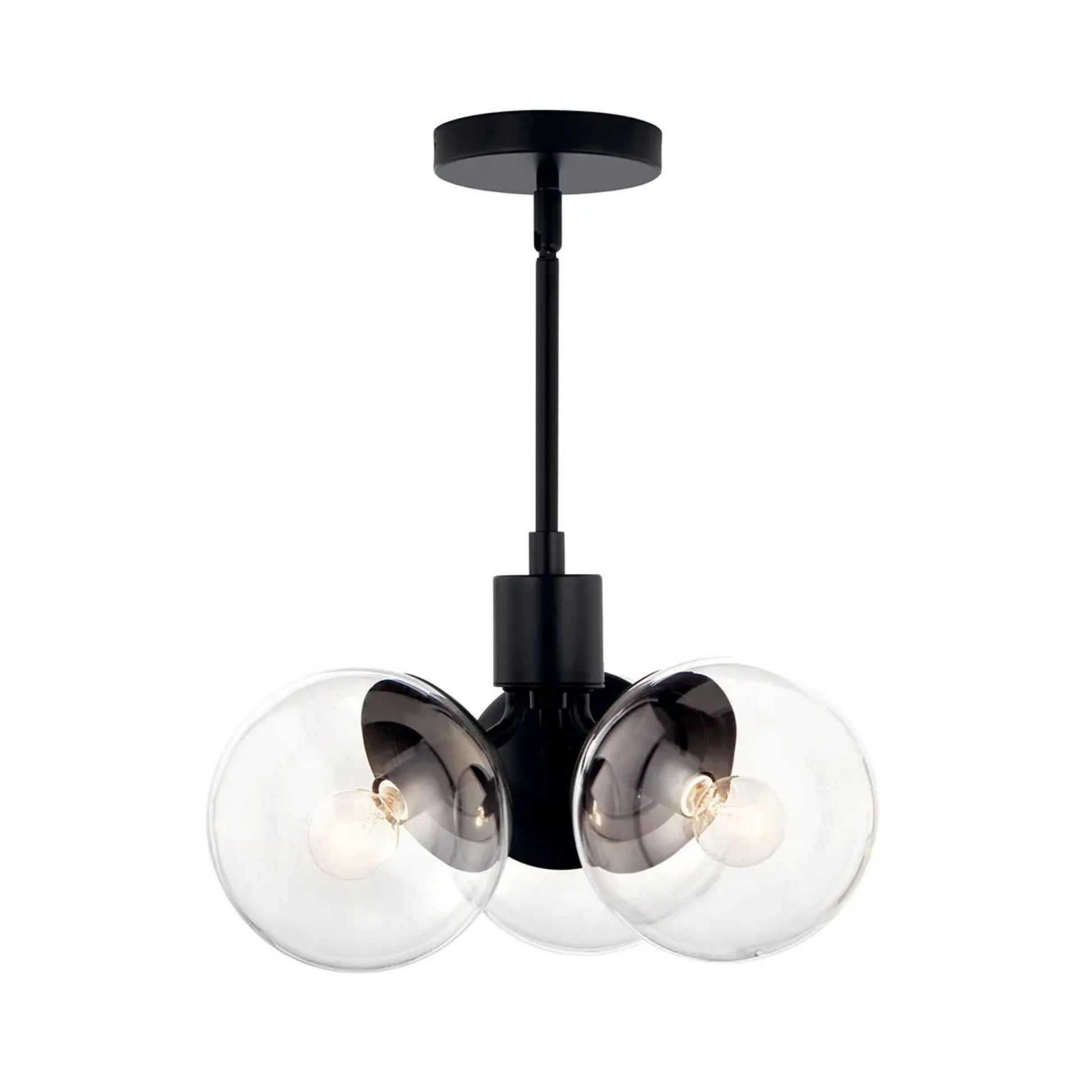 Kichler Lighting - Silvarious 17" 3-Light Chandelier, Black Finish, Clear Glass | Bees Lighting