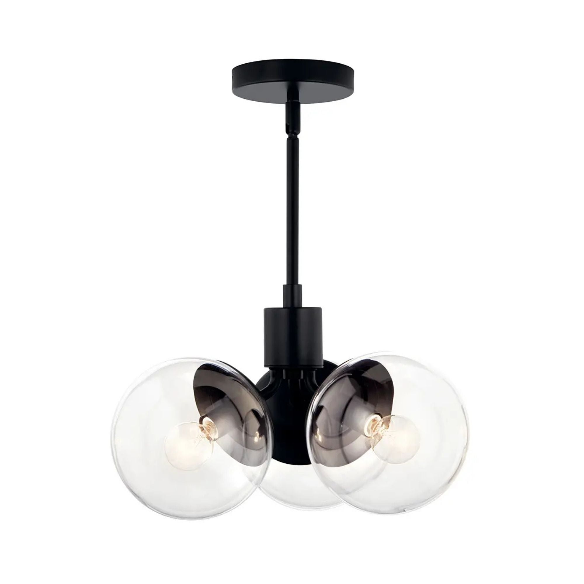 Kichler Lighting - Silvarious 17" 3-Light Chandelier, Black Finish, Clear Glass | Bees Lighting